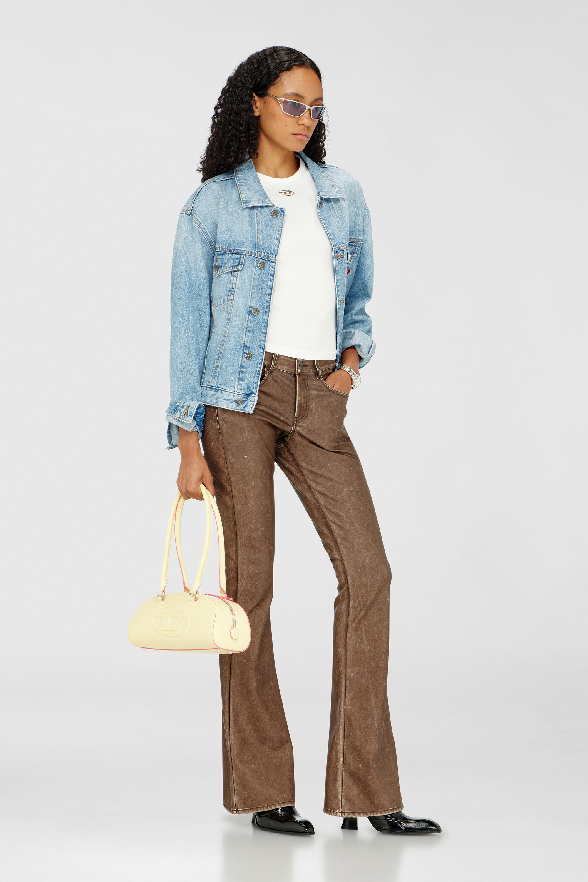 Slim T-shirt with metallic Oval D