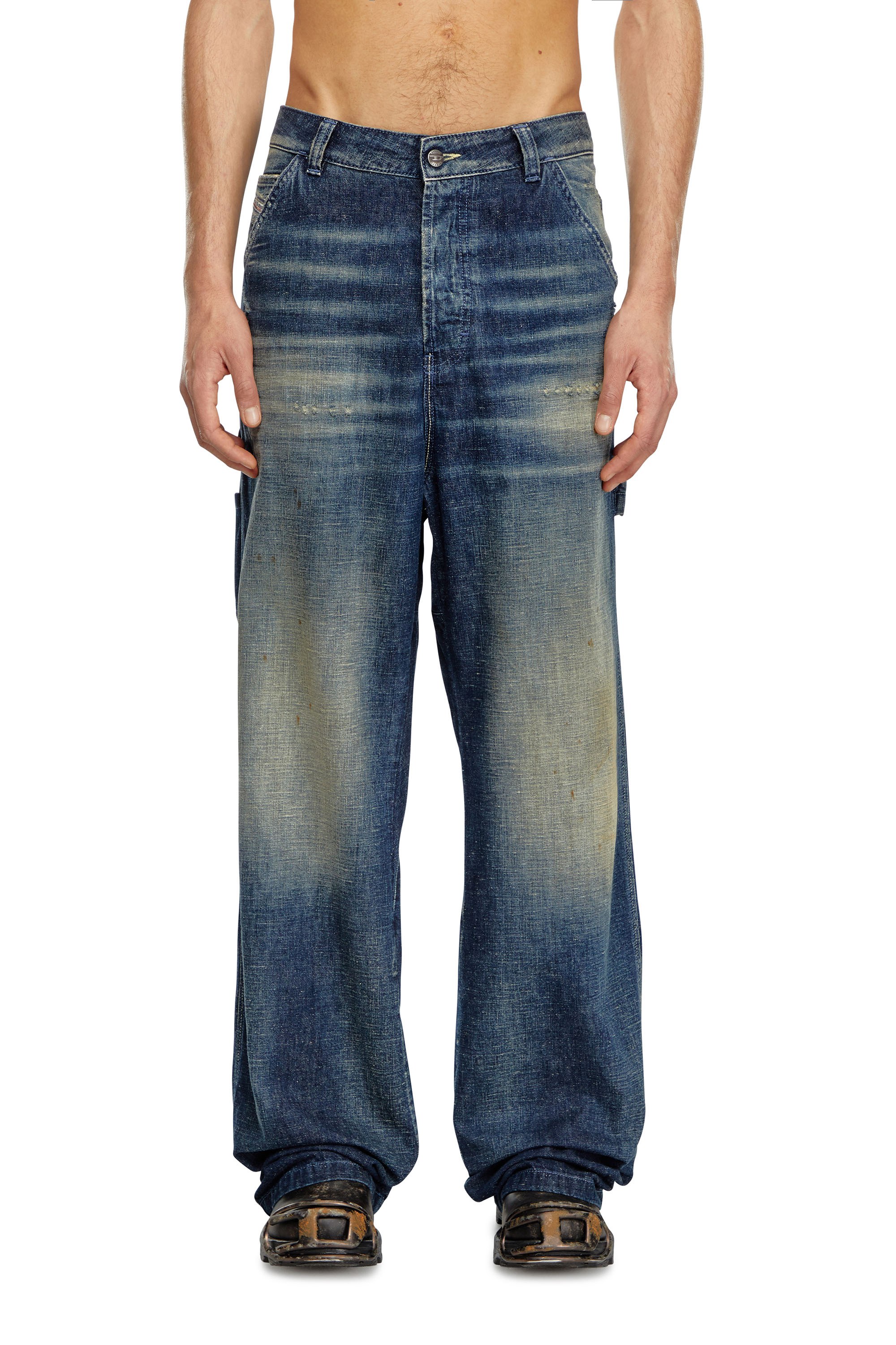 Diesel - Man's Relaxed Jeans D-Livery 09J91, Dark Blue - 1