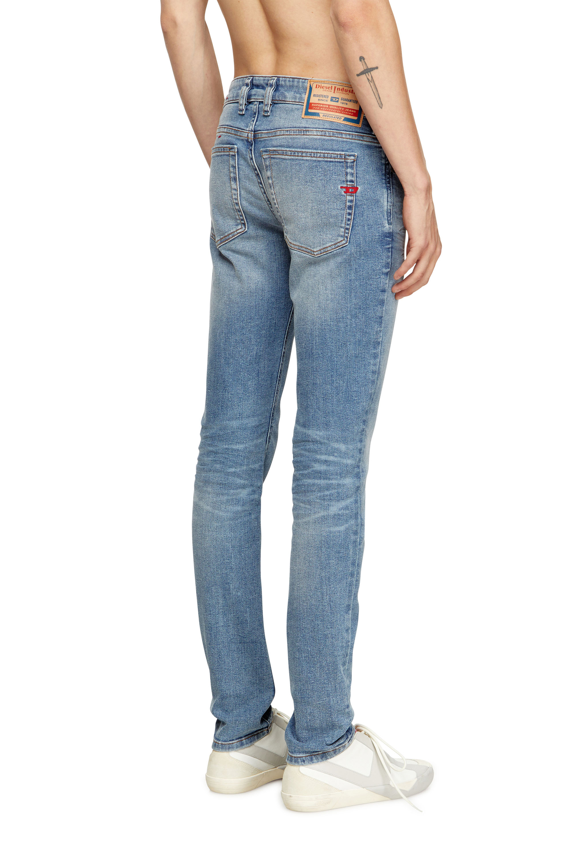 Skinny Jeans 1979 Sleenker 0DBDQ, Light Blue Diesel - Man's Skinny Jeans 1979 Sleenker 0DBDQ, Light Blue - 4