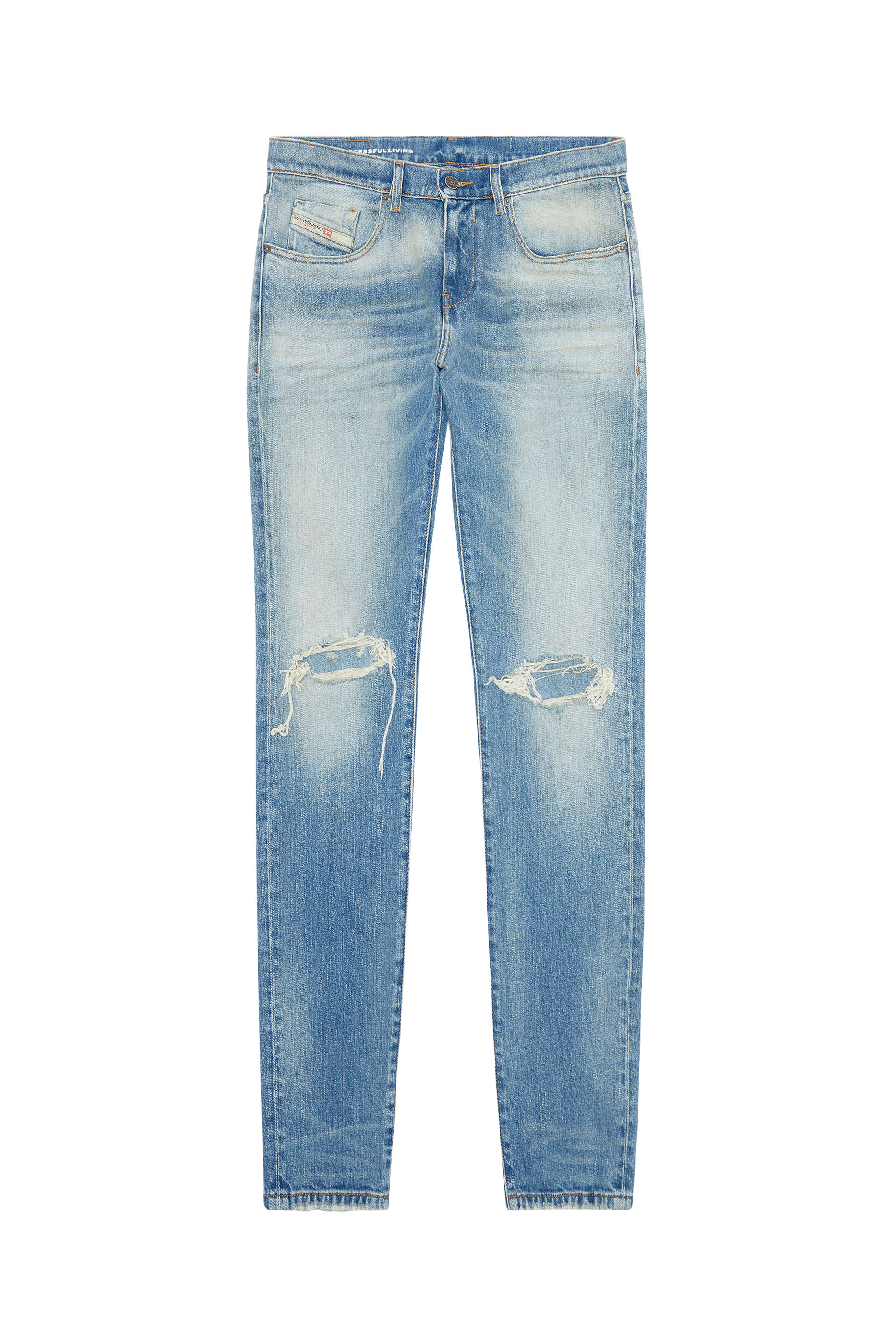 Diesel - 2019 D-Strukt 007P3 Slim Jeans, Light Blue - Image 5