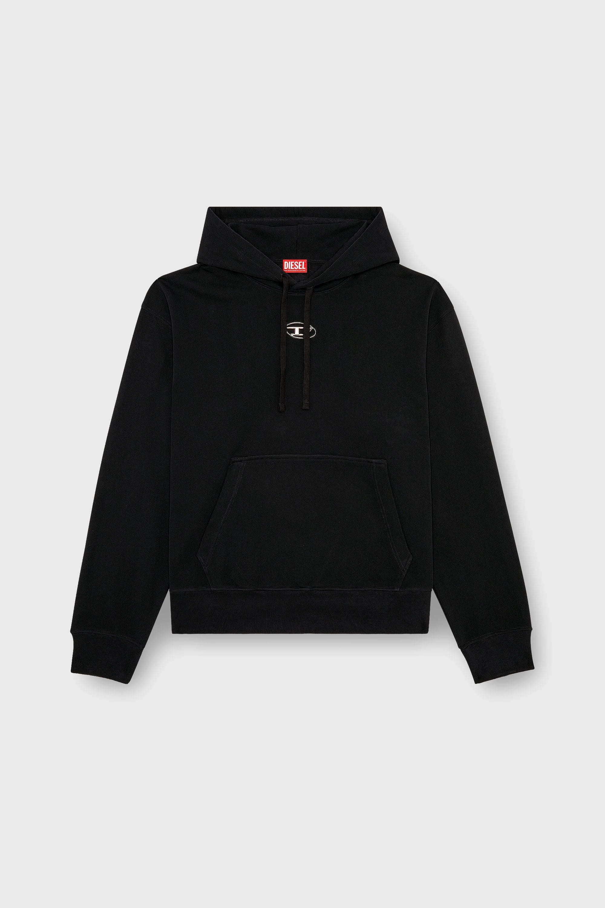 Diesel - S-MACS-HOOD-OD, Man's Oversized hoodie with metallic logo in Black - 2
