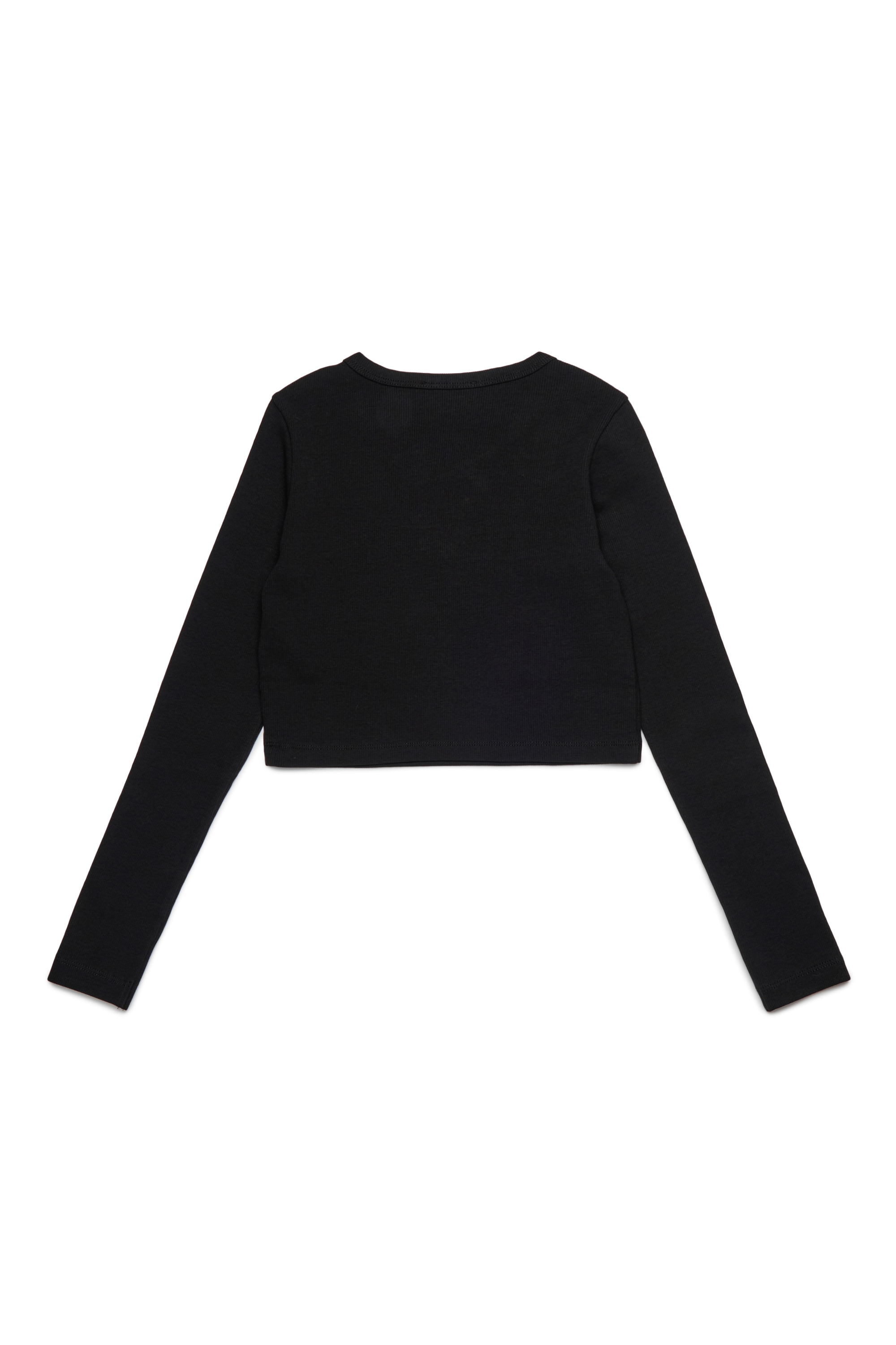 Diesel - TBALLETD, Woman's Cotton T-shirt with contrasting logo in Black - 2