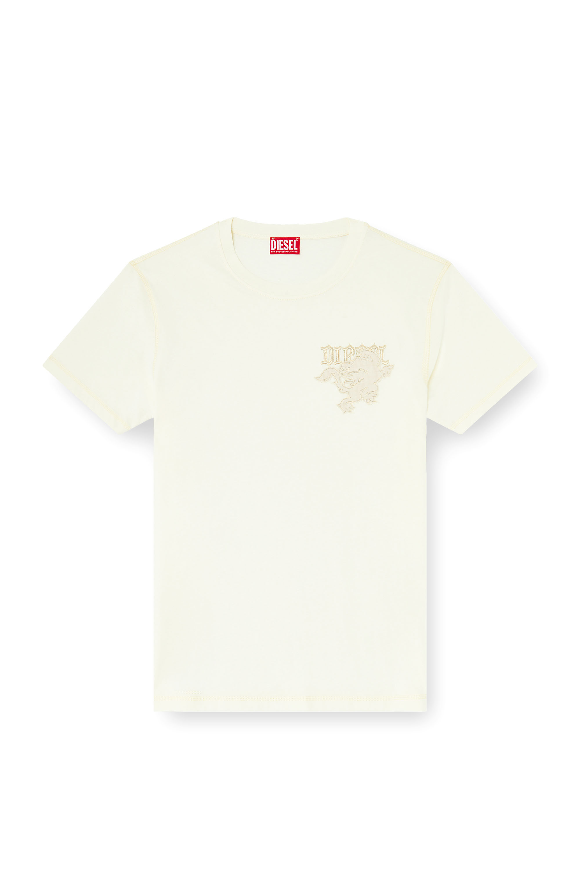 Diesel - T-ADJUST-NOTCH, Man's Regular T-shirt with embroidered patch in null - 3