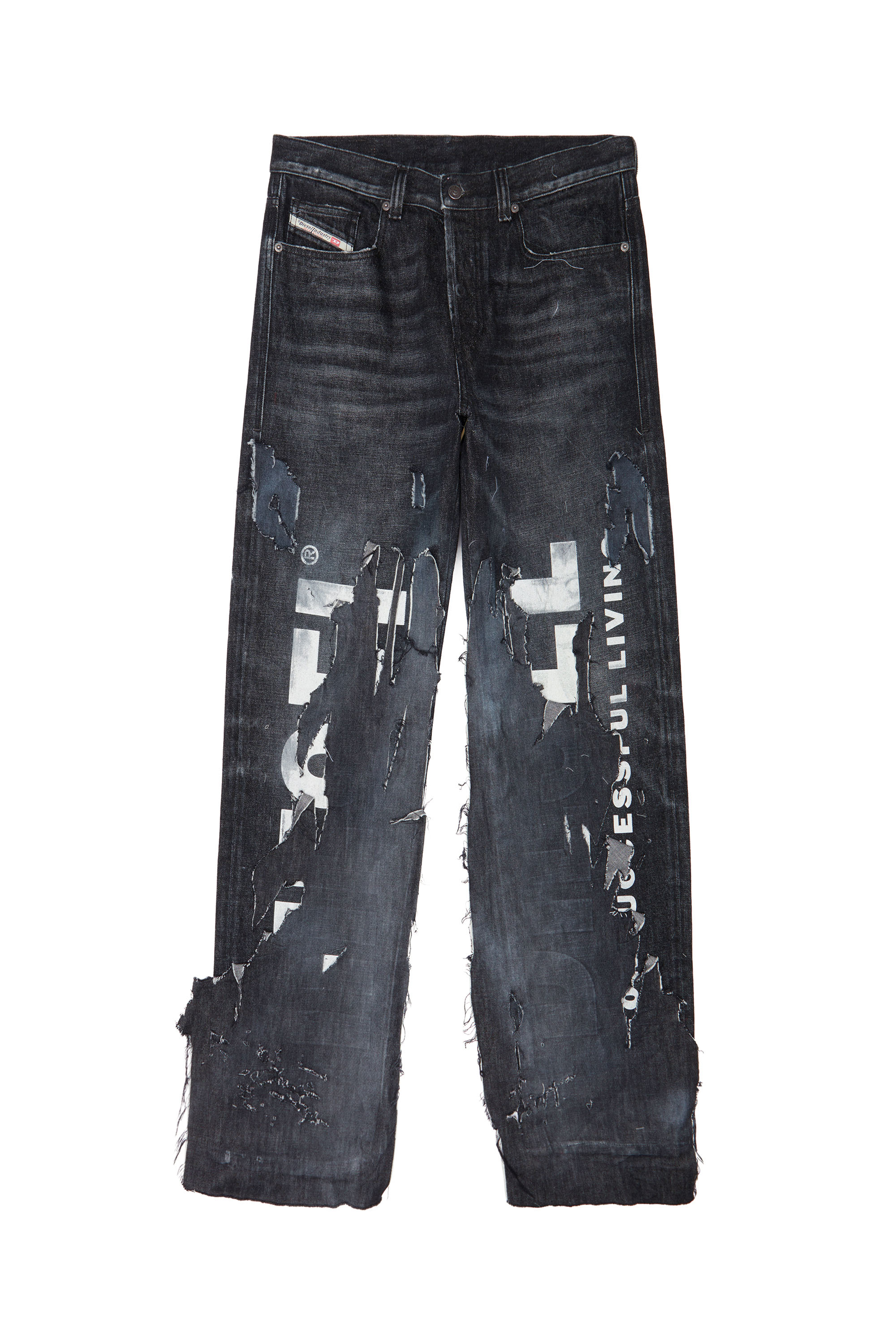 Diesel - 2010 D-Macs 007Q7 Straight Jeans, Black/Dark grey - Image 5