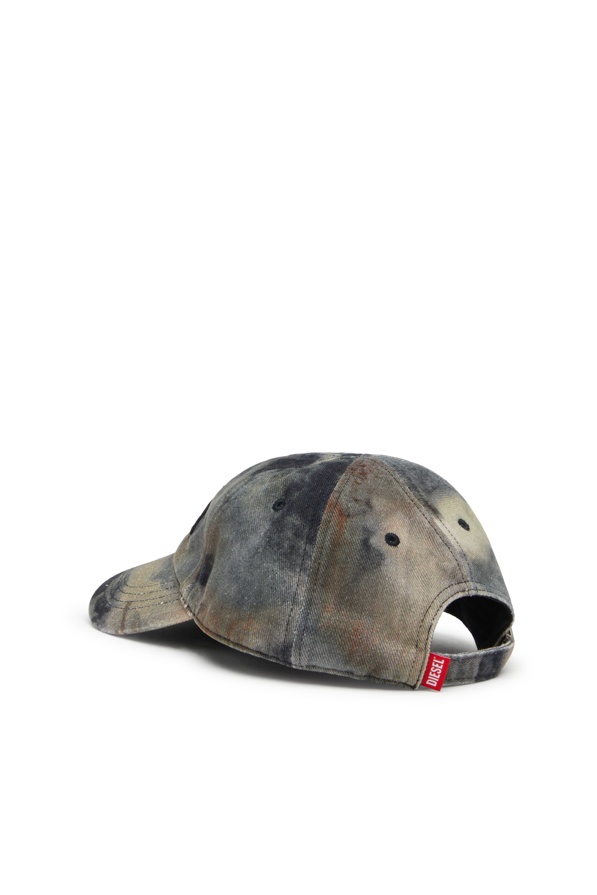 Diesel - C-AMO, Man's Baseball cap with all-over camo print in Grey/Black - 2
