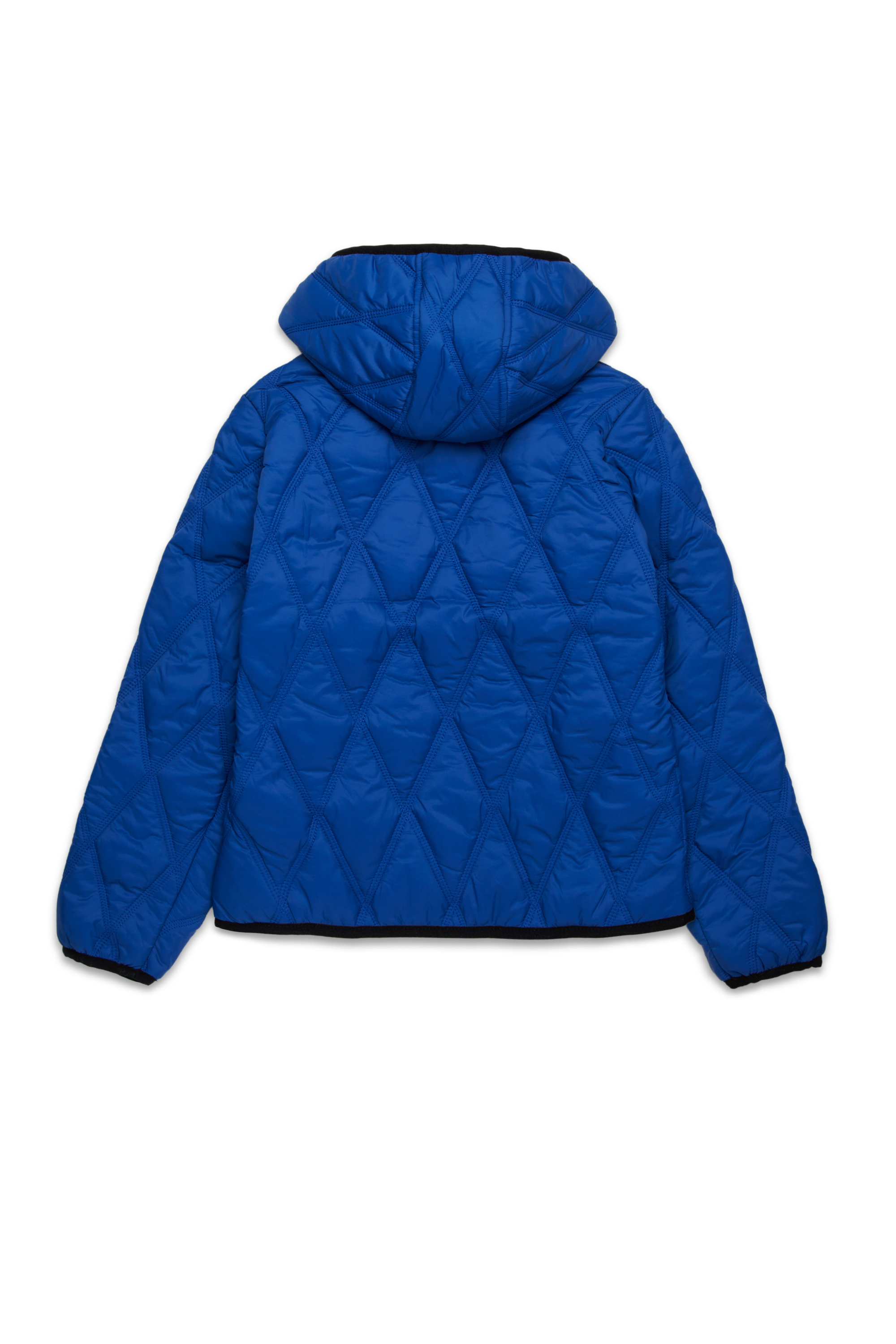 Diesel - JFOKKER, Unisex's Hooded quilted nylon jacket in Blue - 2