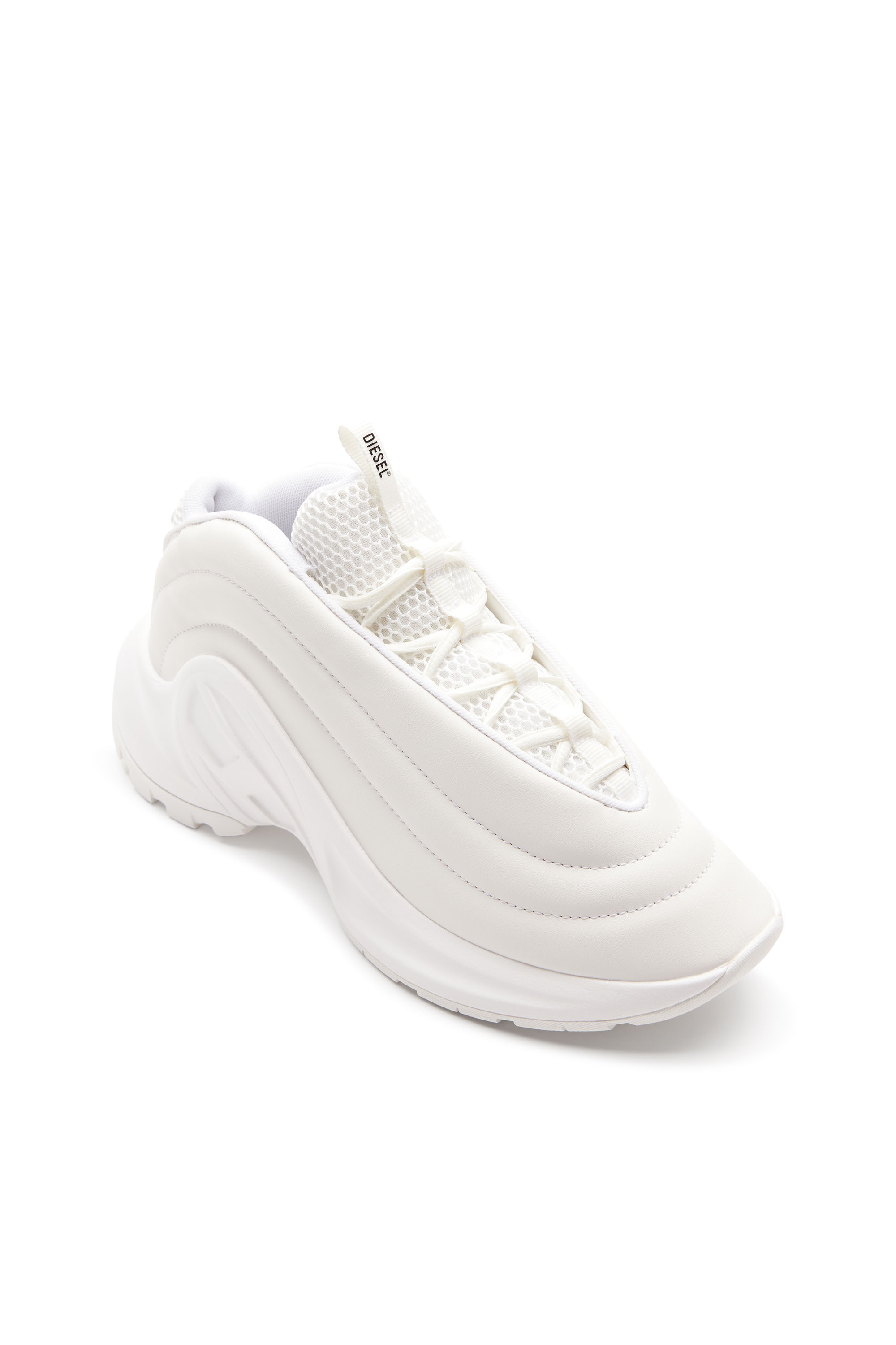 S-D-RUNNER X, White Diesel - S-D-RUNNER X, Unisex's S-D-Runner X-Slip-on sneakers with matte Oval D instep in White - 6