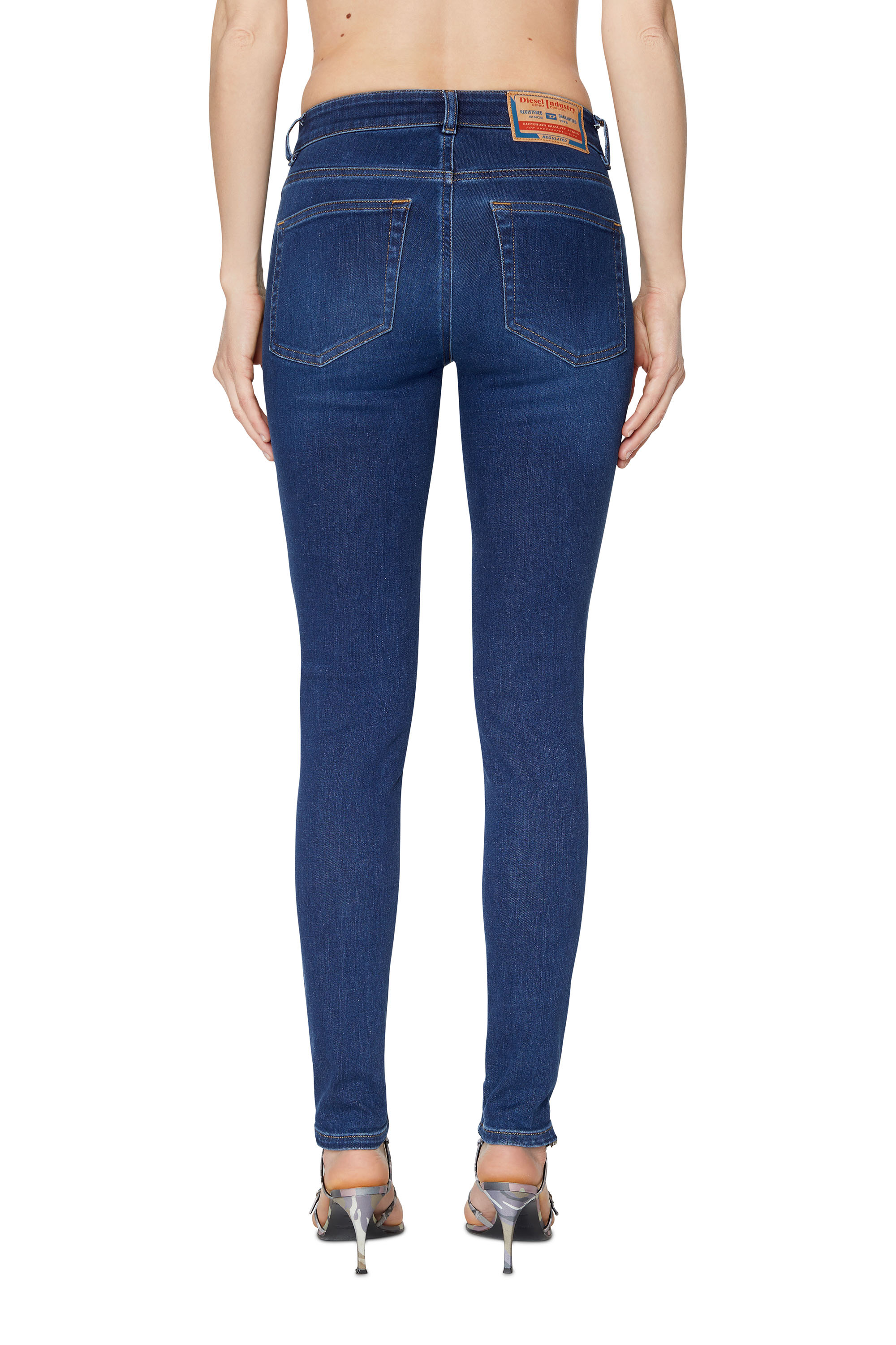 Diesel - Super skinny Jeans 2017 Slandy 09C19, Dark Blue - Image 3