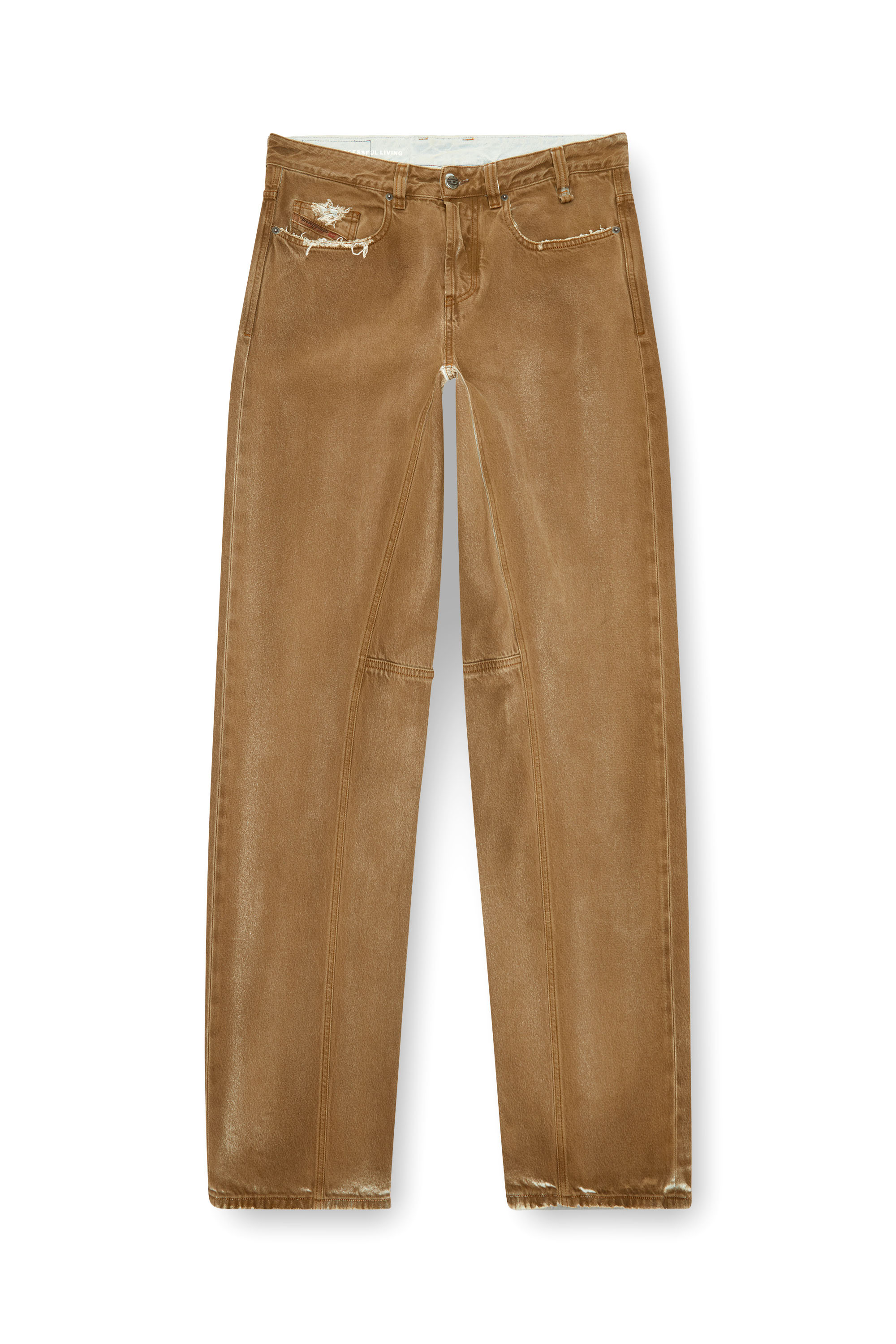 Diesel - Man's Straight Jeans 2001 D-Macro 09J82, Light Brown - 5