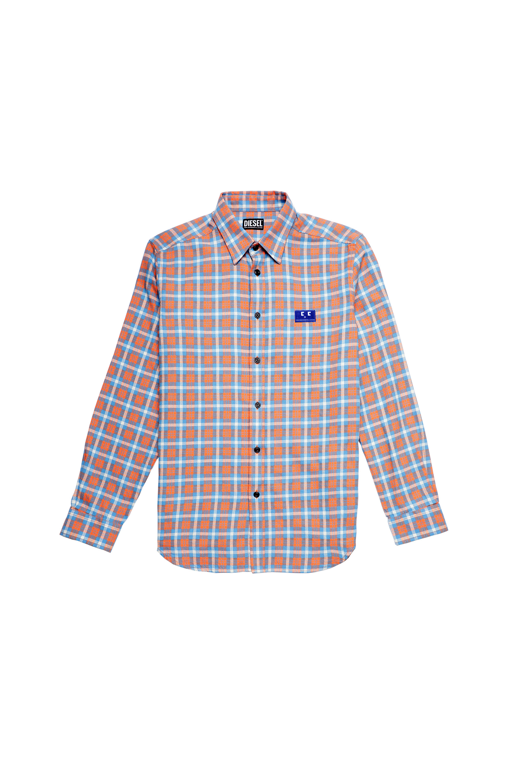 S-MOI-CHK-A, Blue/Pink - Shirts