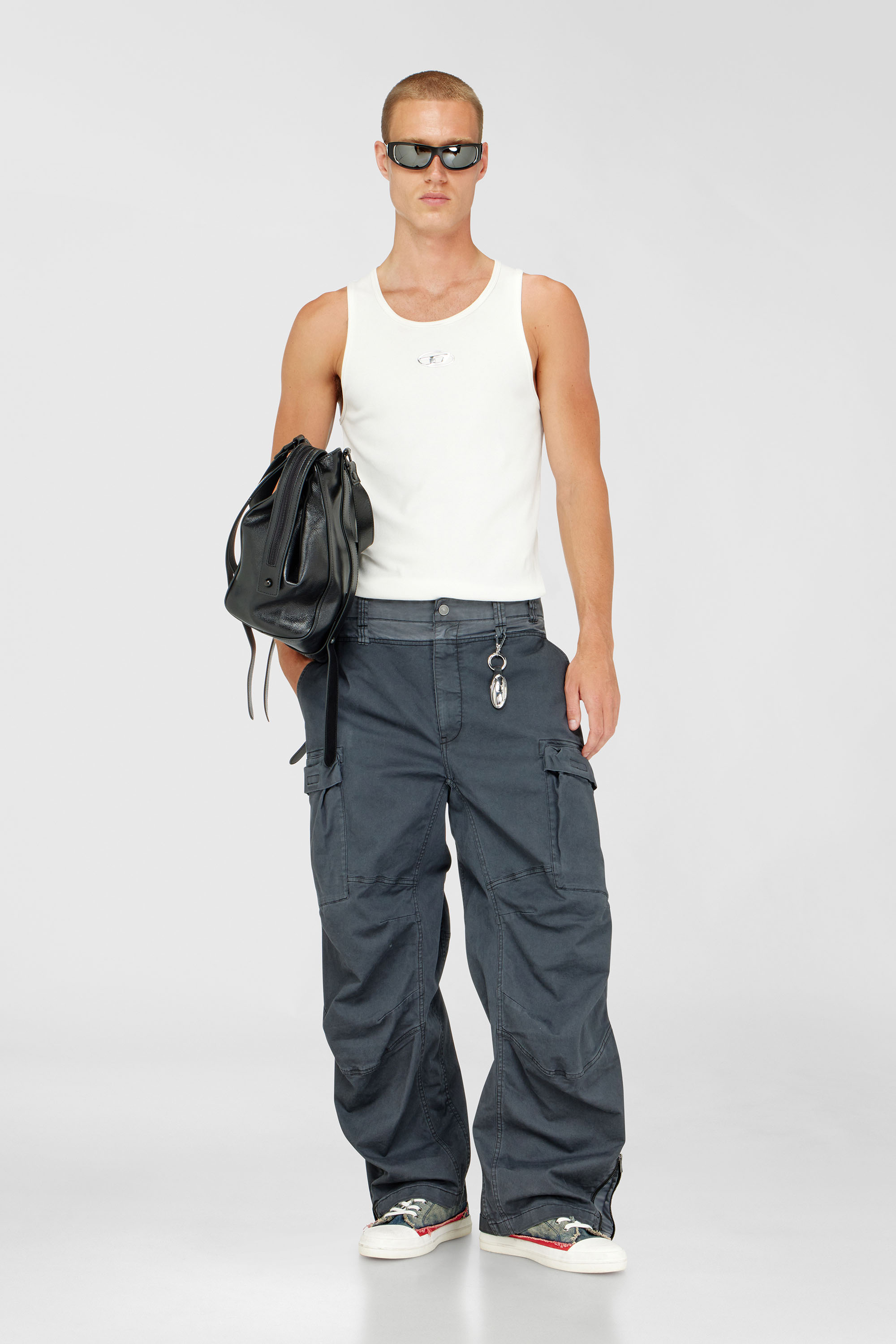 Cotton tank top with logo