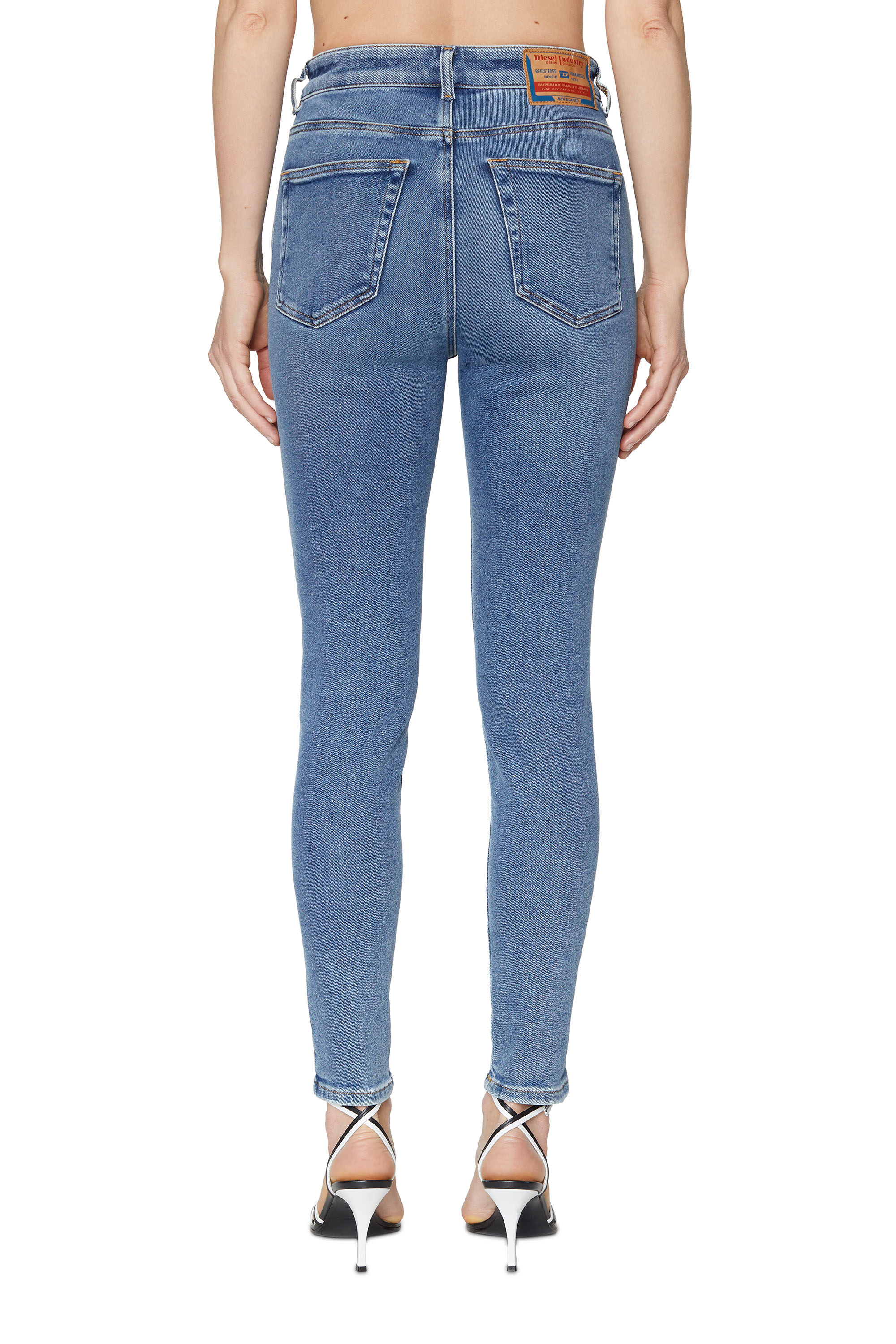 Diesel - Woman's Skinny Jeans 1984 Slandy-High 09D62, Medium blue - 3