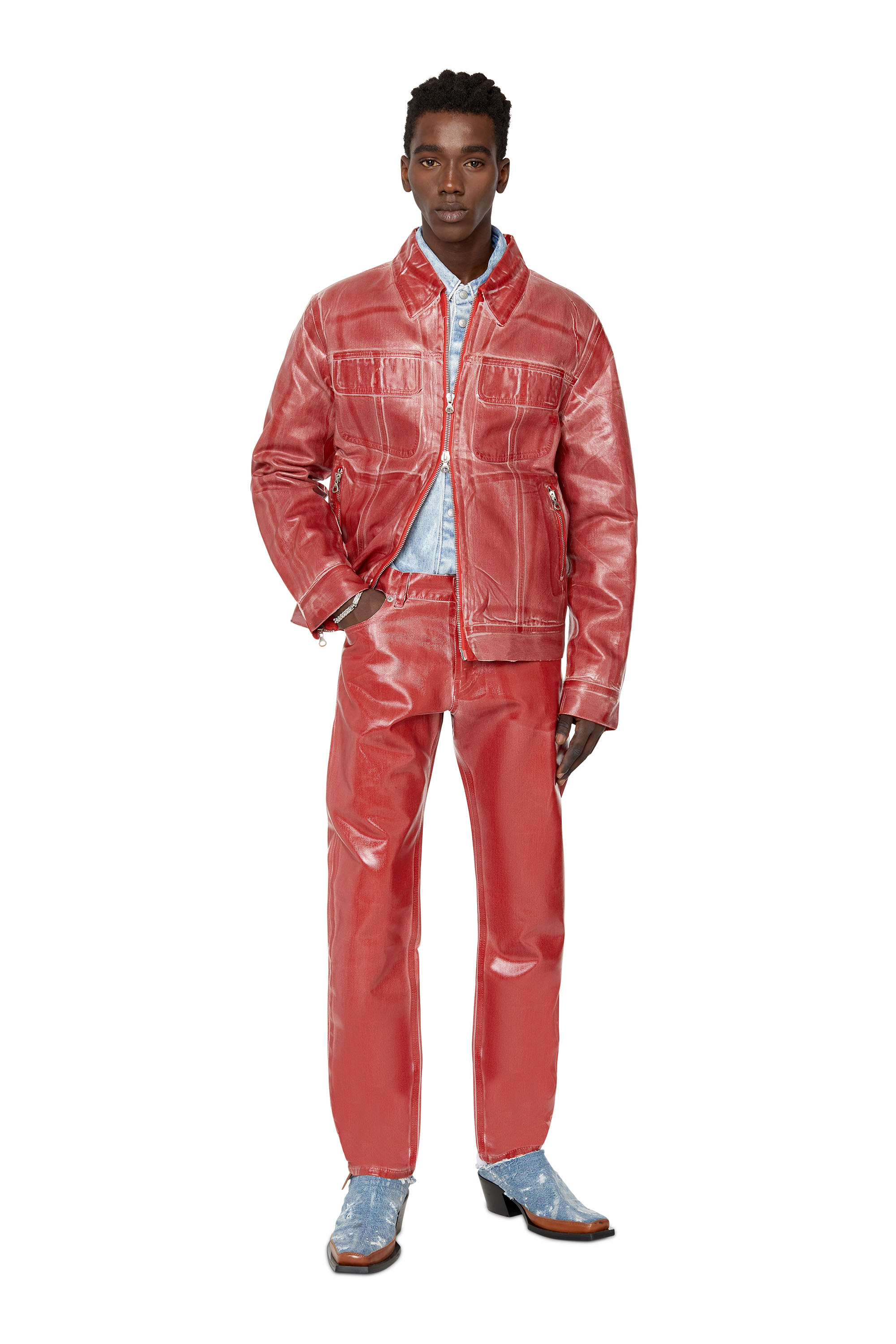Diesel - 1995 D-Sark 09E50 Straight Jeans, Red - Image 2