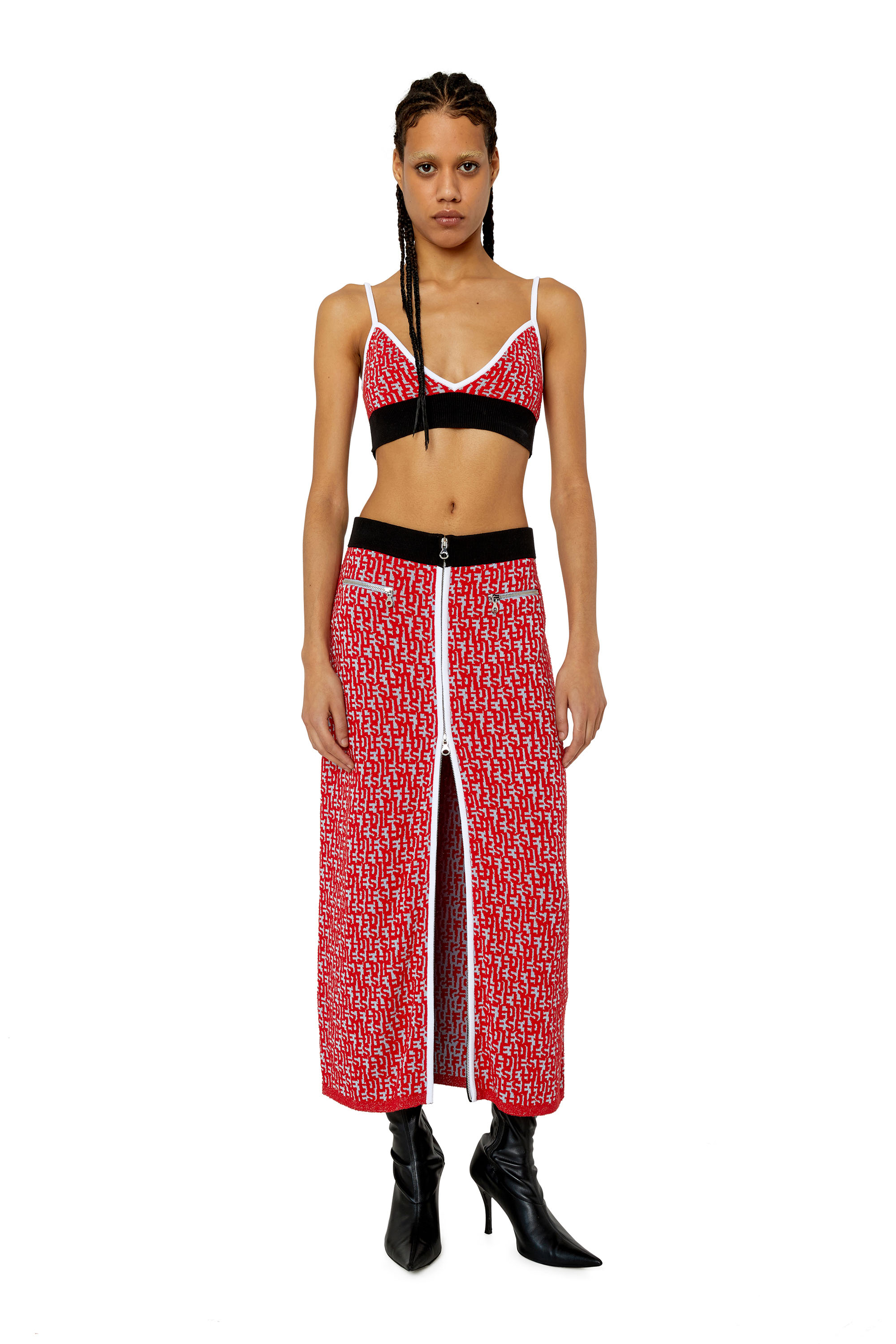 Diesel - M-ATHILDE-TOP, Black/Red - Image 2