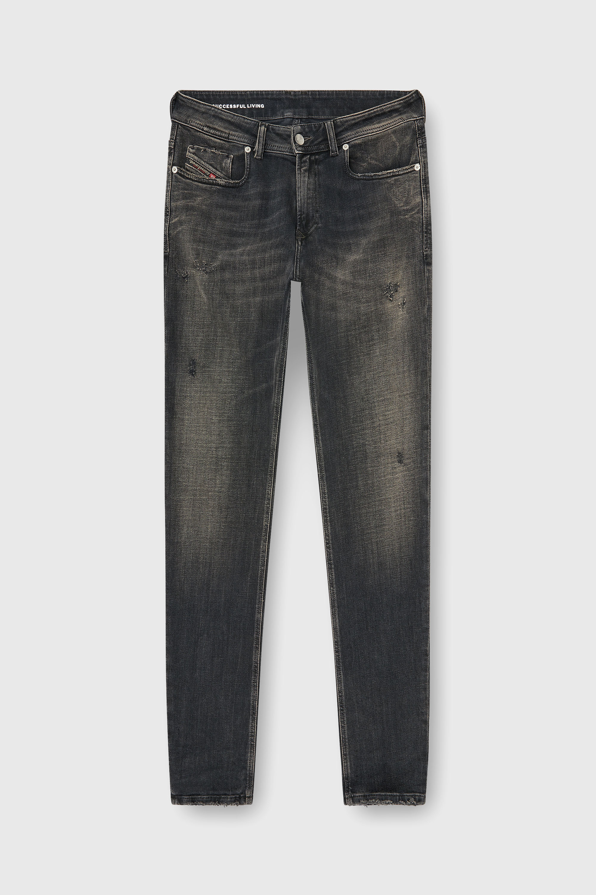 Diesel - Man's Skinny Jeans 1979 Sleenker 09P77, Black/Dark grey - 2