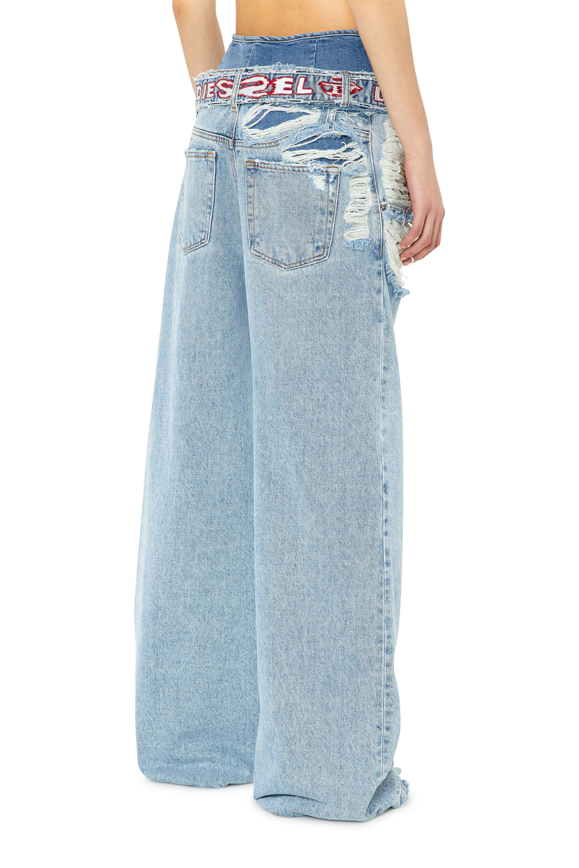 Diesel - Boyfriend Jeans D-Illin 0EMAG, Light Blue - Image 2