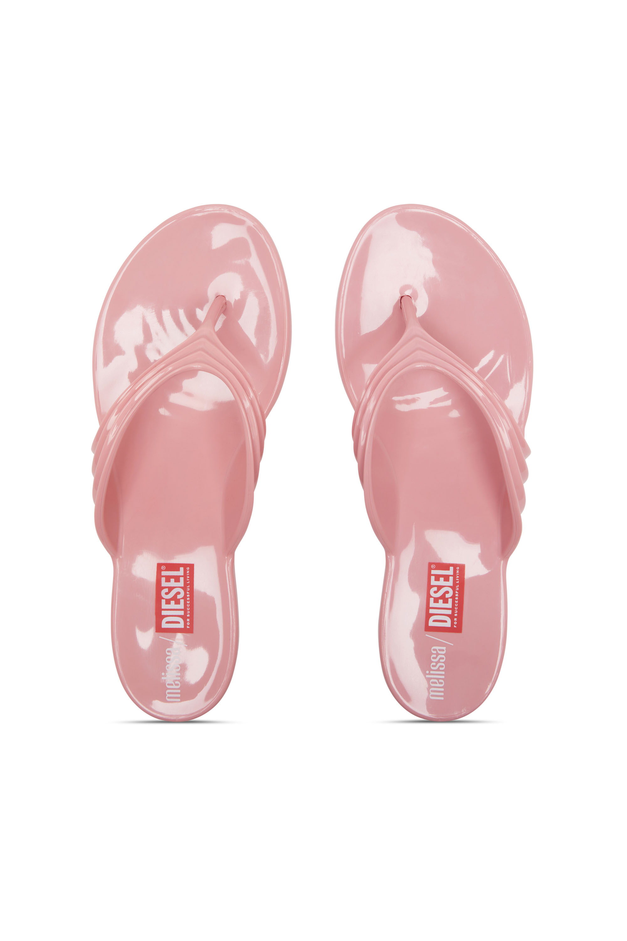 Diesel - MELISSA QUANTUM THONG, Woman's Sculptural flip-flops in Melflex® in Pink - 4