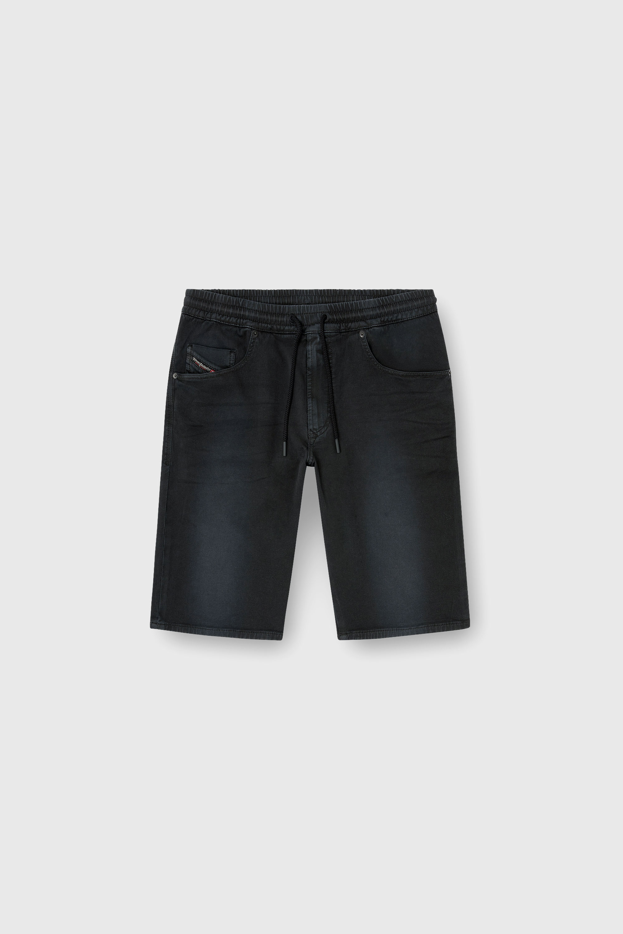 Diesel - 2033 D-KROOLEY-SHORT JOGG, Man's Chino shorts in JoggJeans in Black - 2