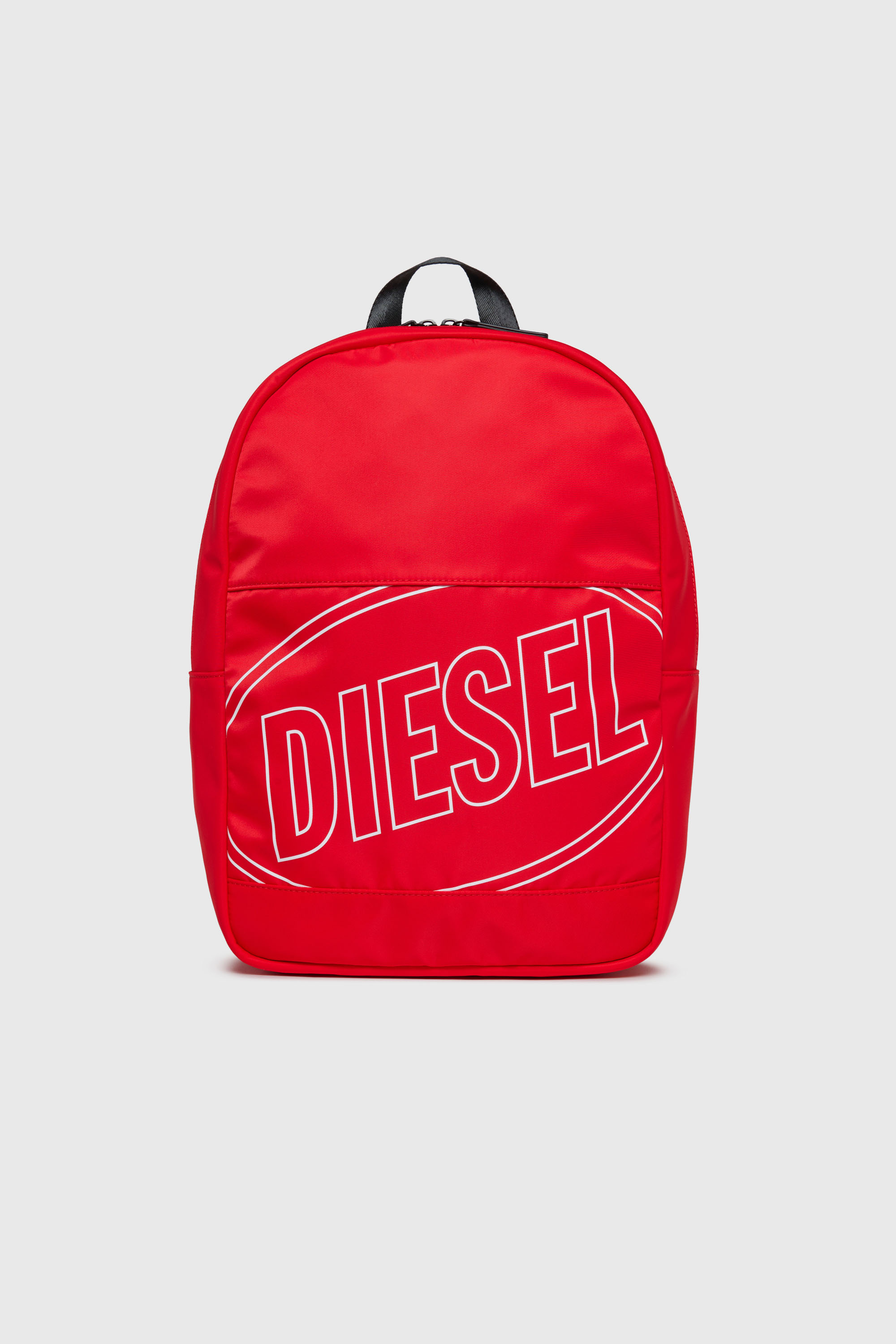 Diesel - WCIRCLE, Man's WCIRCLE - Nylon backpack with logo print in Red - 1