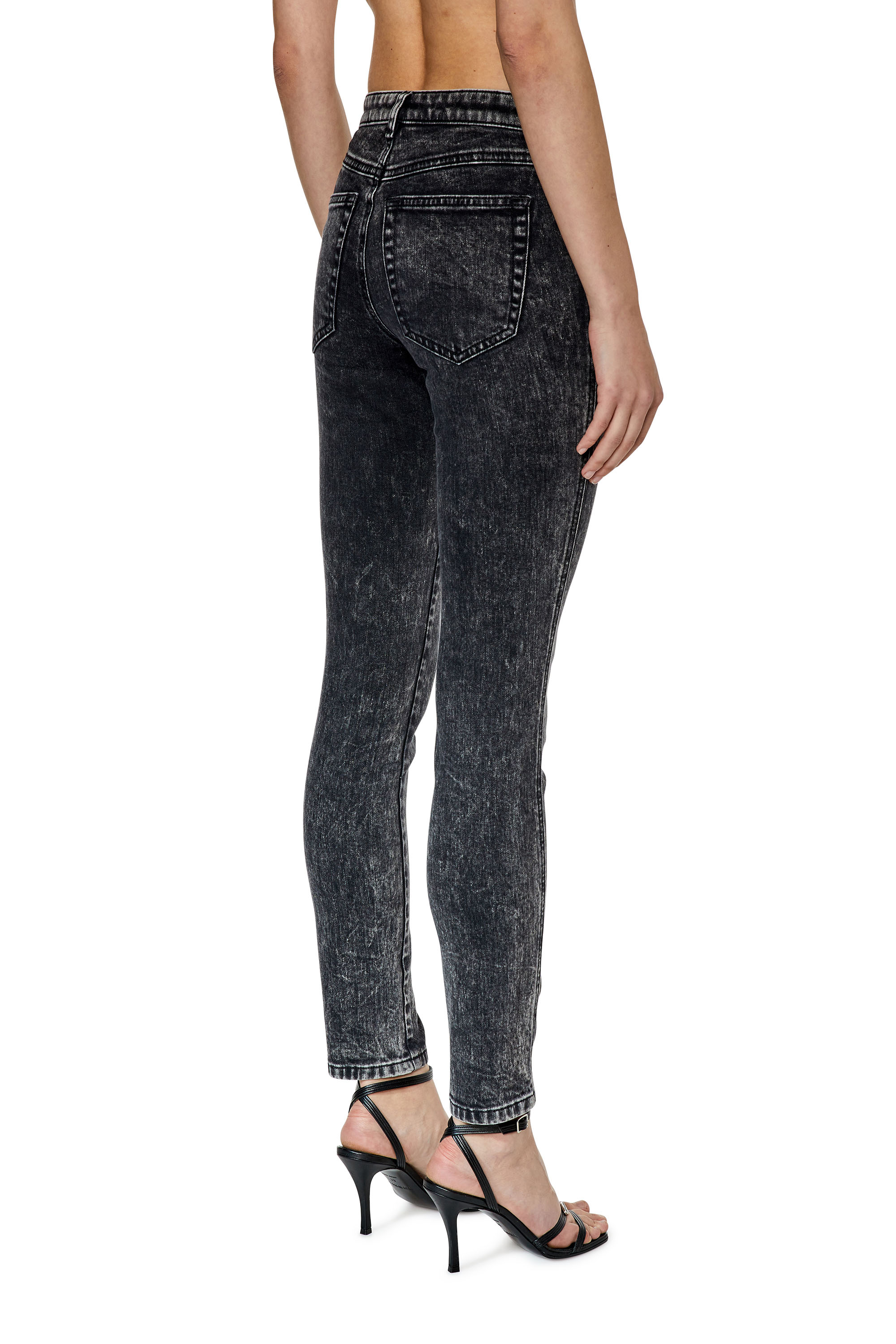 Diesel - 2015 Babhila 0ENAN Skinny Jeans, Black/Dark grey - Image 2