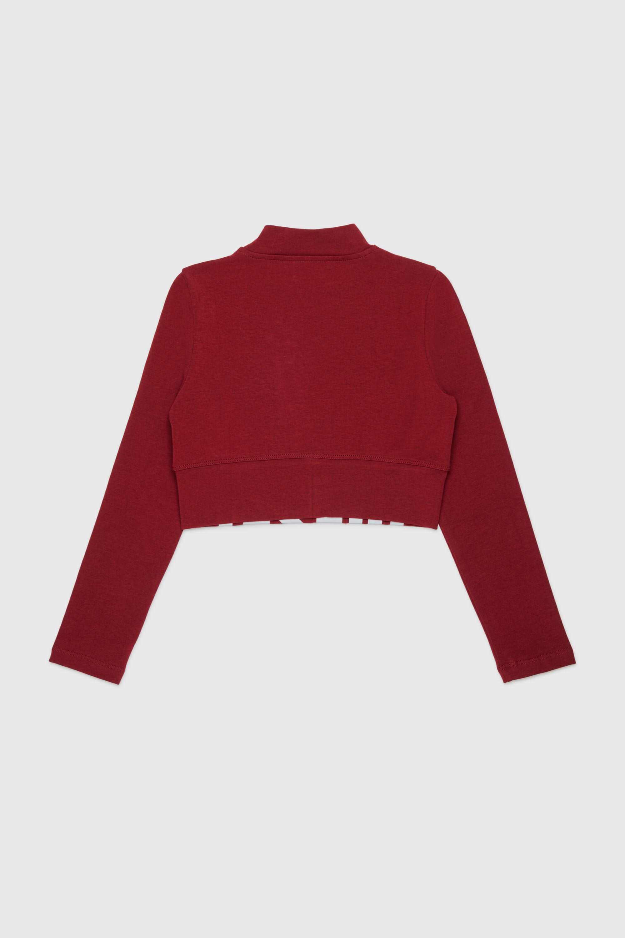 Diesel - TCEFILS, Woman's Crop top with cut-off logo in Red - 2