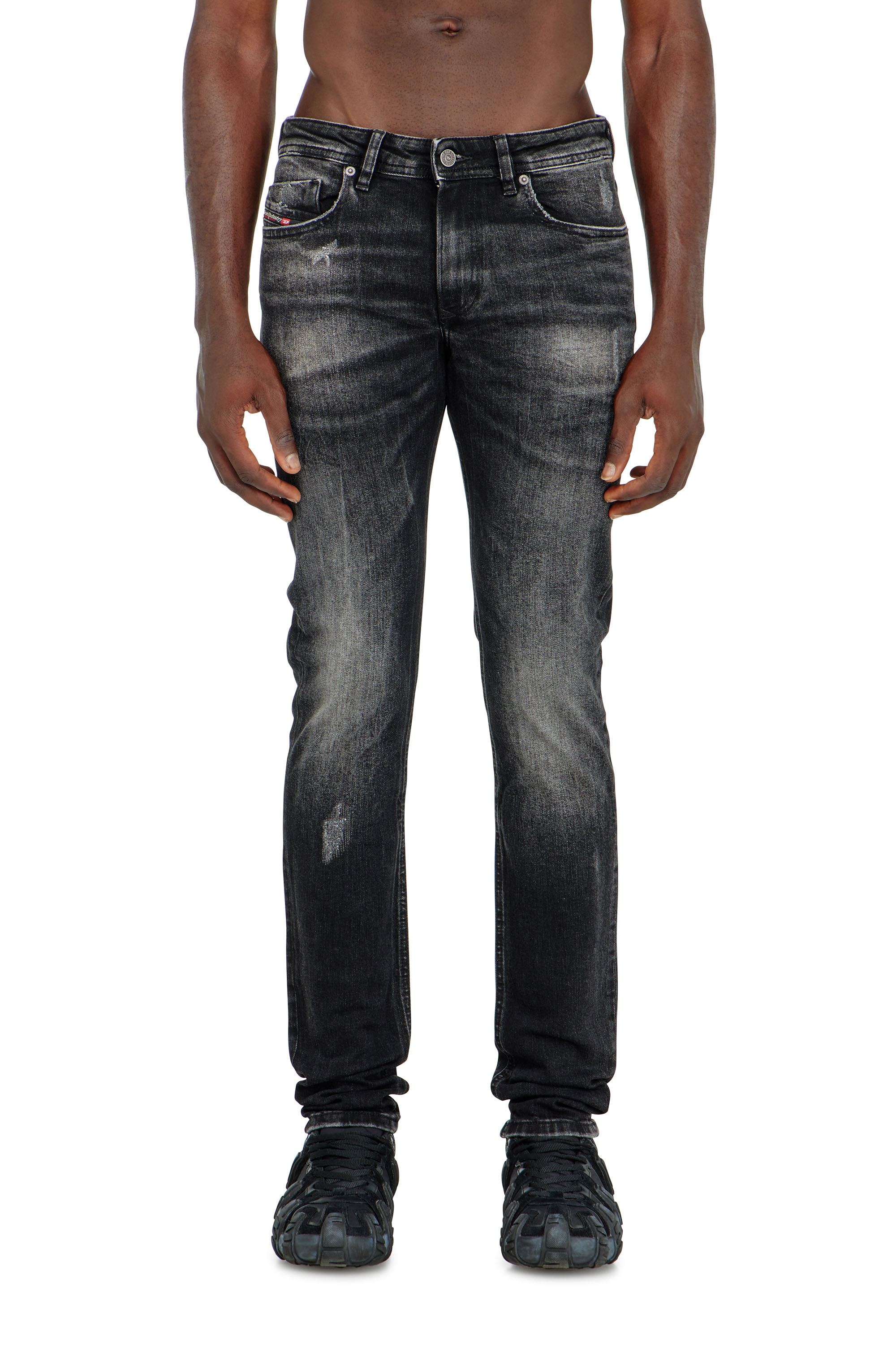 Diesel - Man's Skinny Jeans 1979 Sleenker 0DBDP, Black/Dark grey - 1
