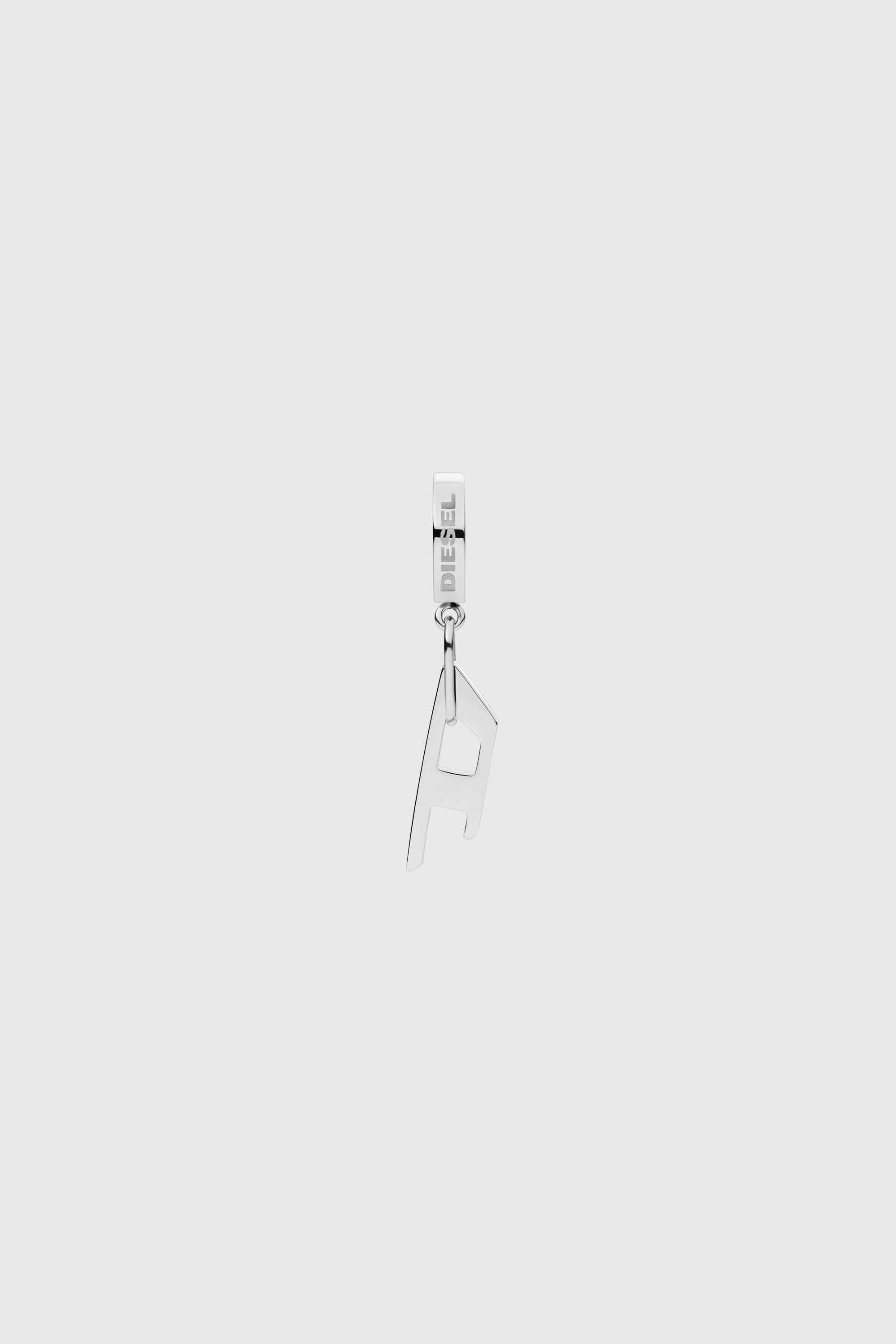 Diesel - DX1336, Unisex's Stainless steel single hoop earring in Silver - 1