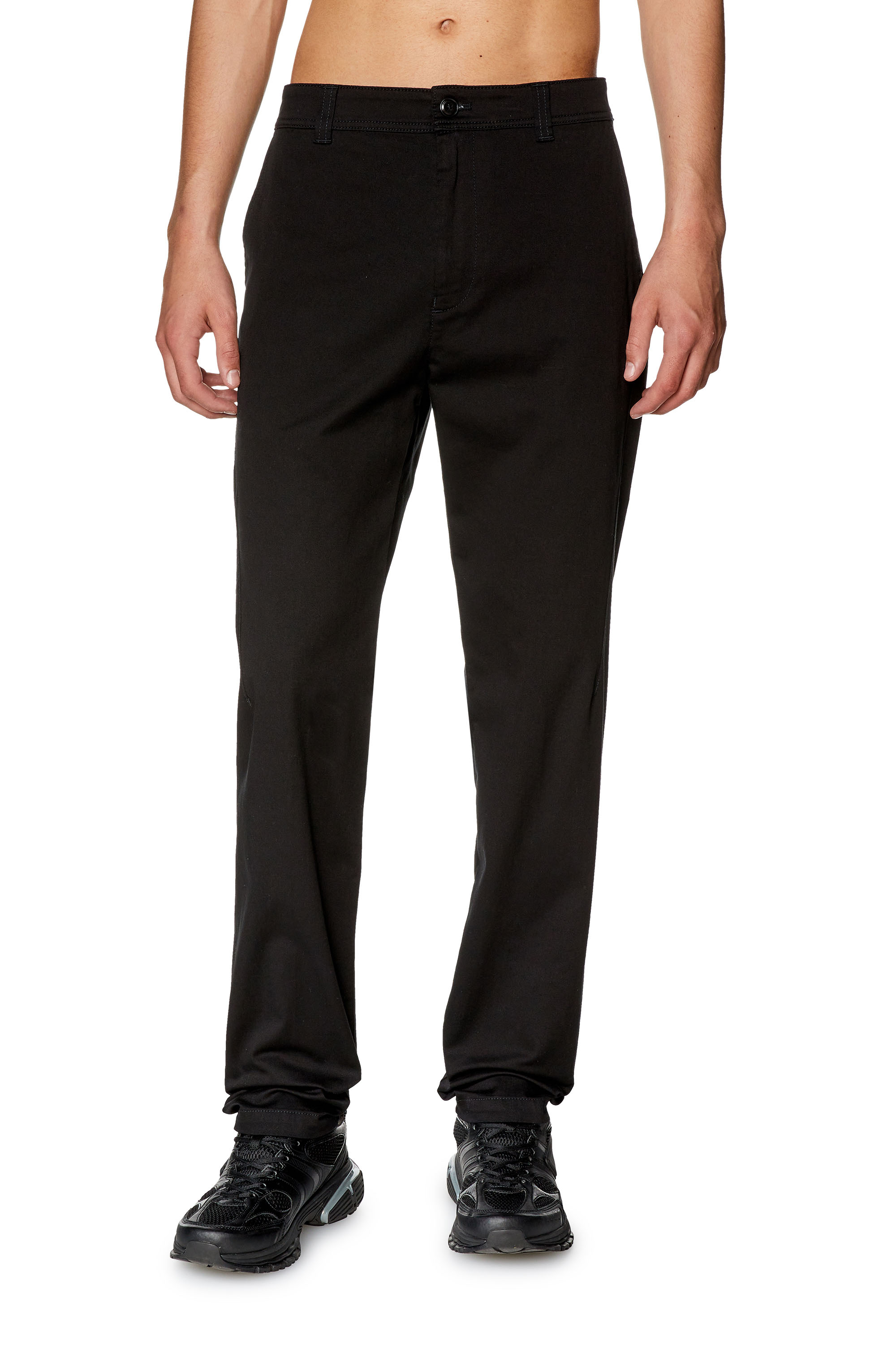 Diesel - P-DEAN, Man's Chino pants in cotton gabardine in Black - 3
