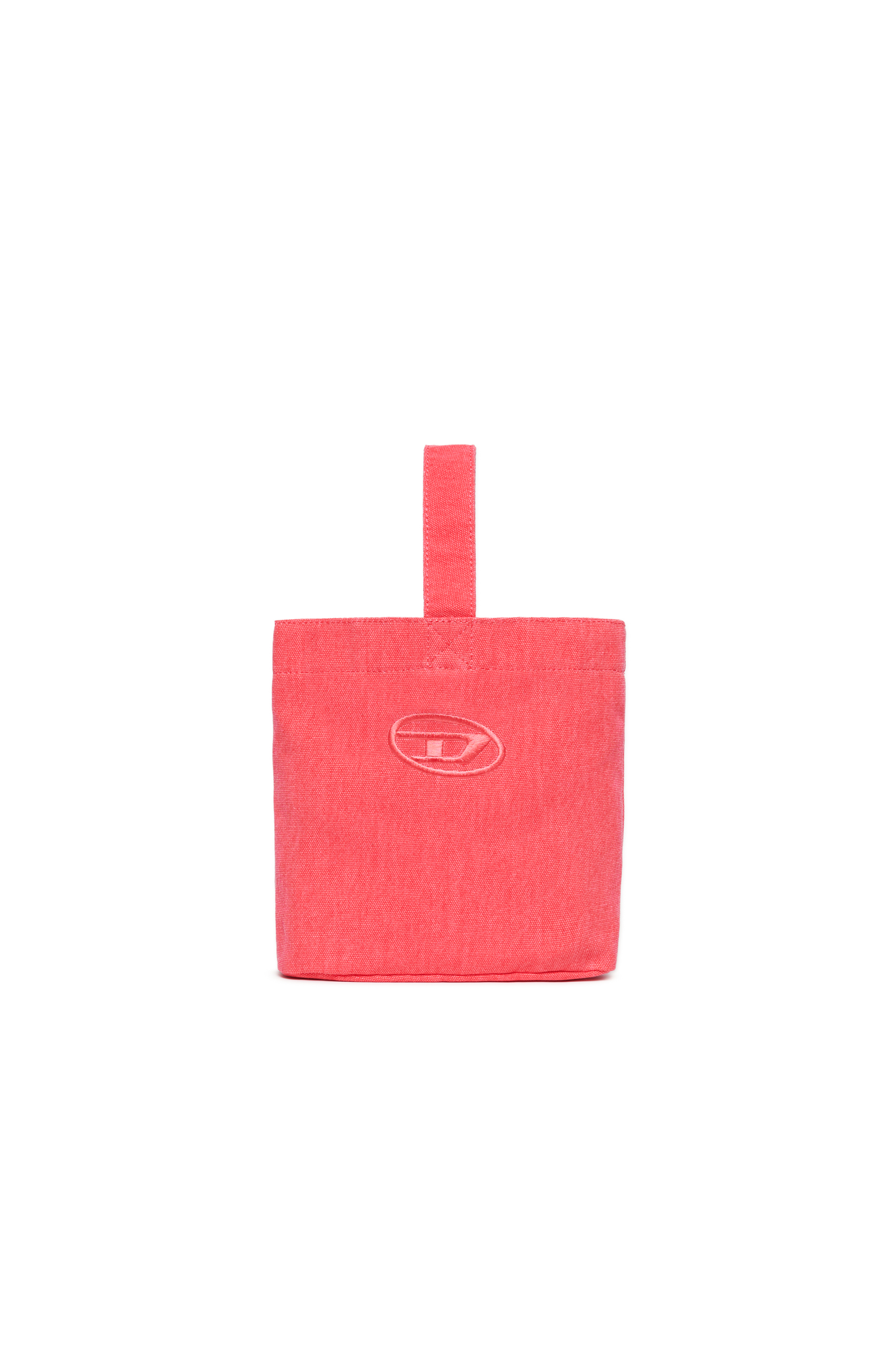 Diesel - WMATTIS, Woman's Canvas bucket bag with Oval D embroidery in Pink - 1