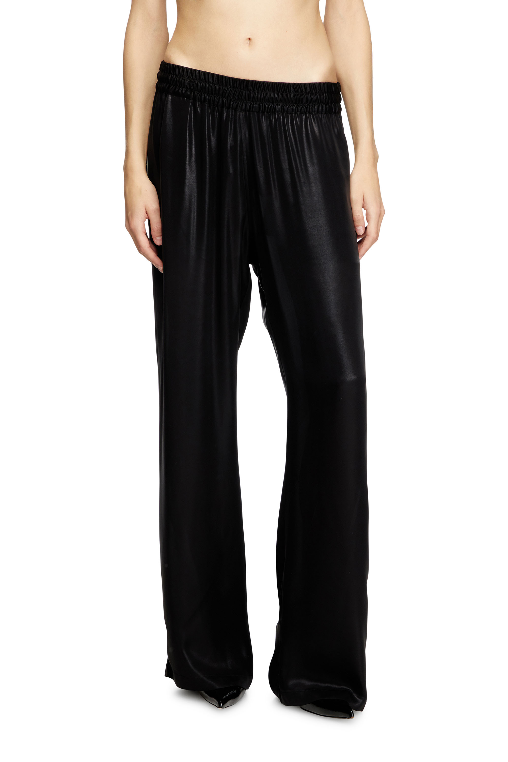 Diesel - P-DREYER-C-WN-Q1, Woman's Satin track pants in Black - 3