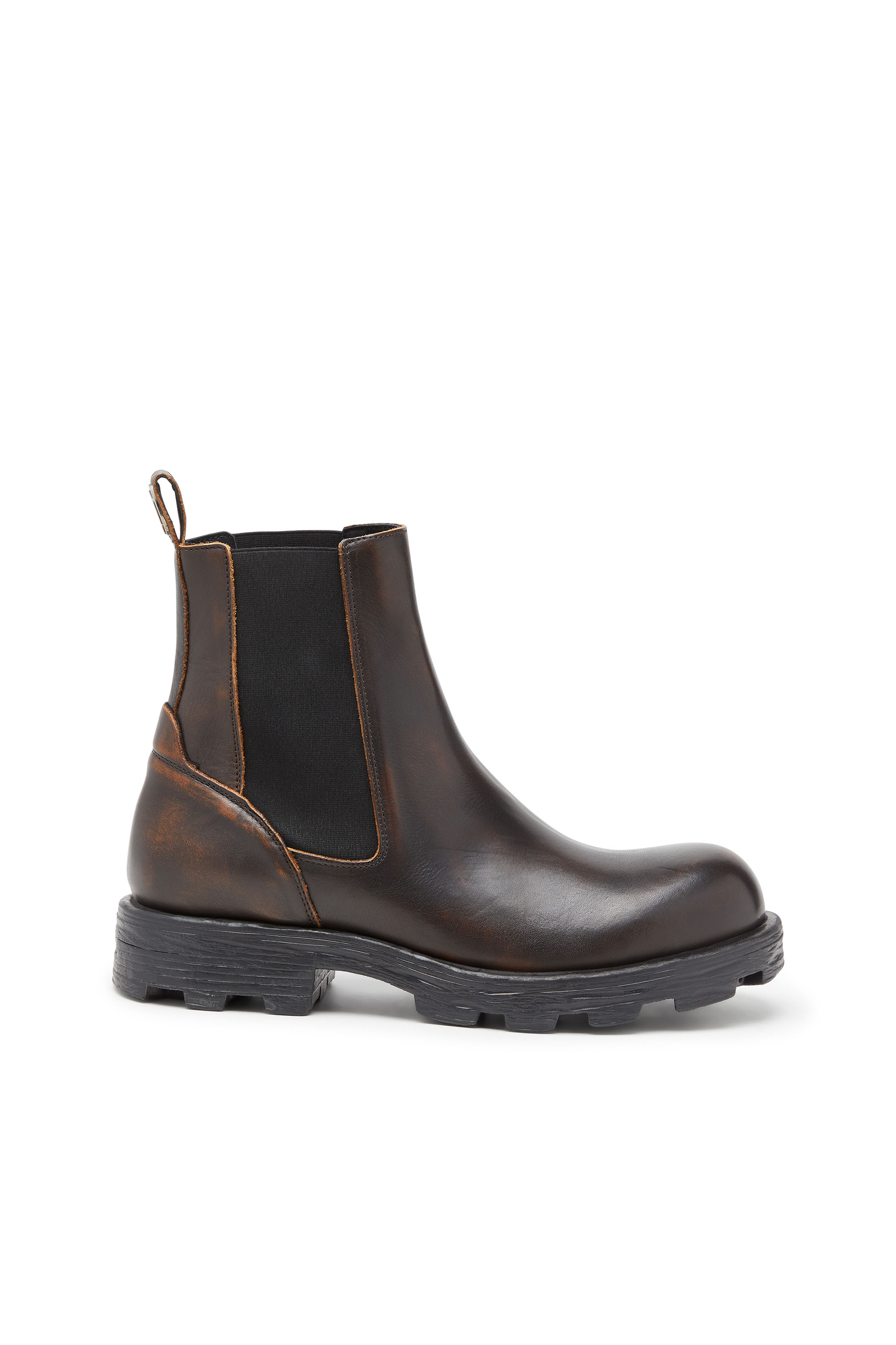 Diesel - D-HAMMER CH, Man's D-Hammer-Chelsea boots in brushed leather in Brown - 1