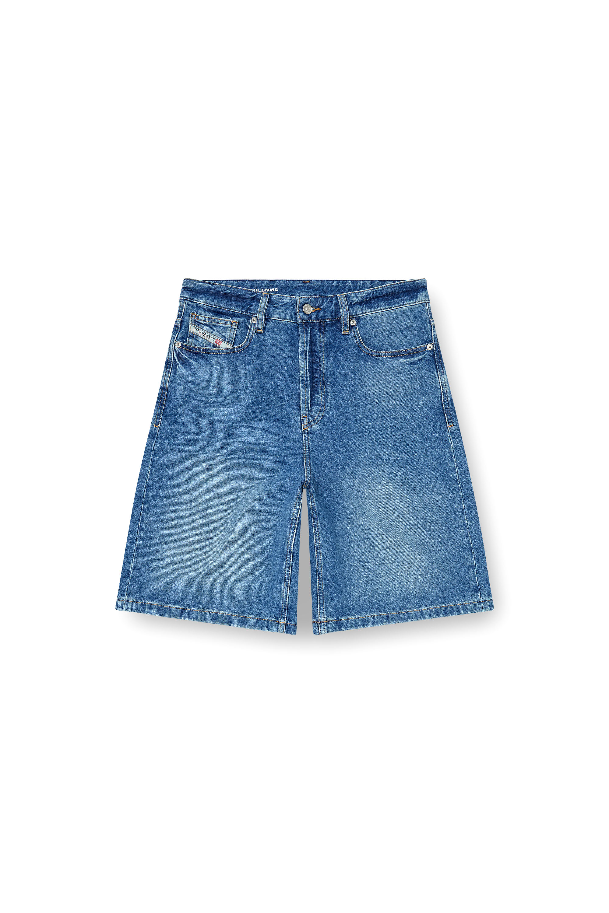 Diesel - DE-SIRE-SHORT, Woman's Shorts in clean-washed denim in Blue - 3