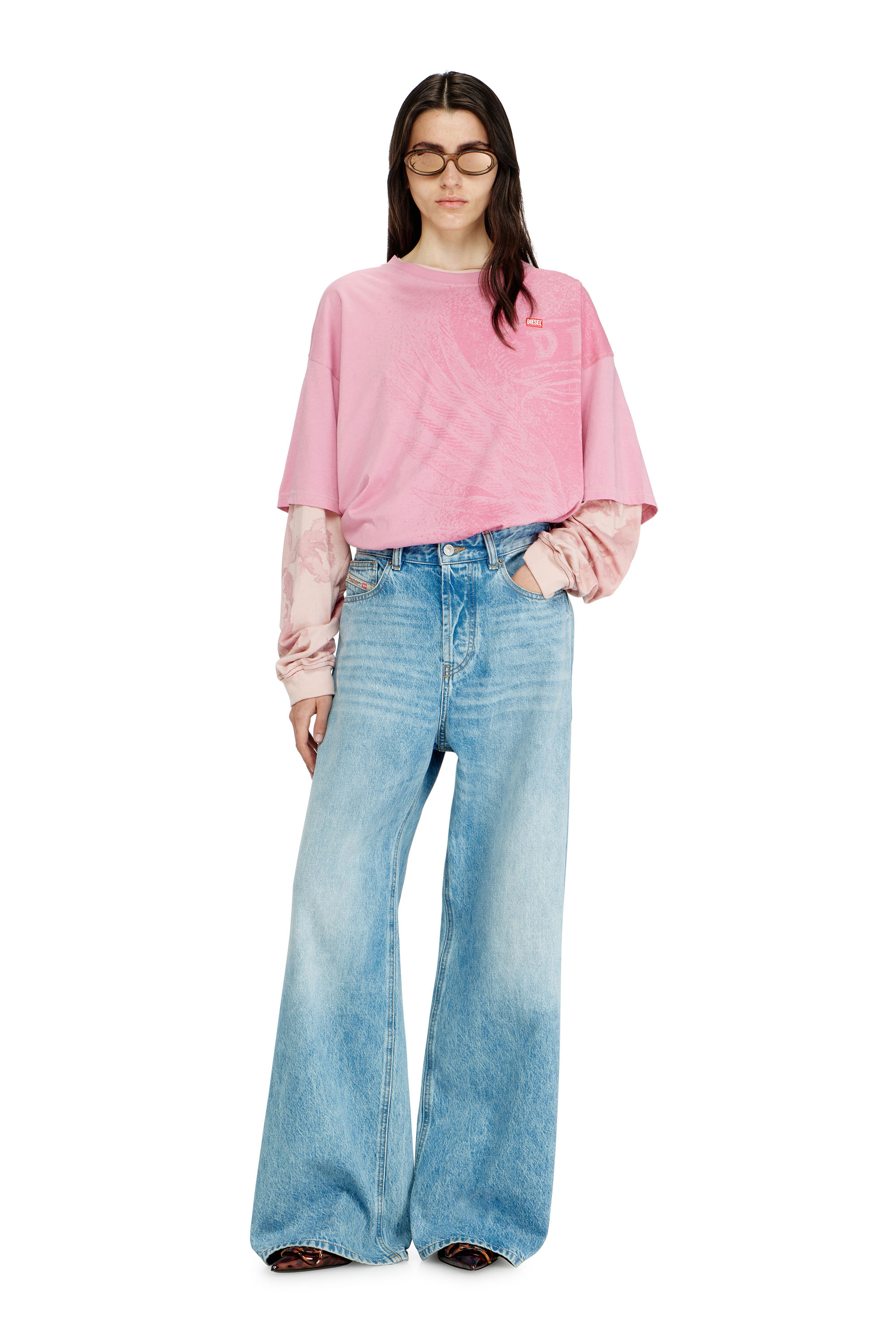 Diesel - Unisex's Relaxed Jeans 1996 D-Sire 09I29, Light Blue - 1