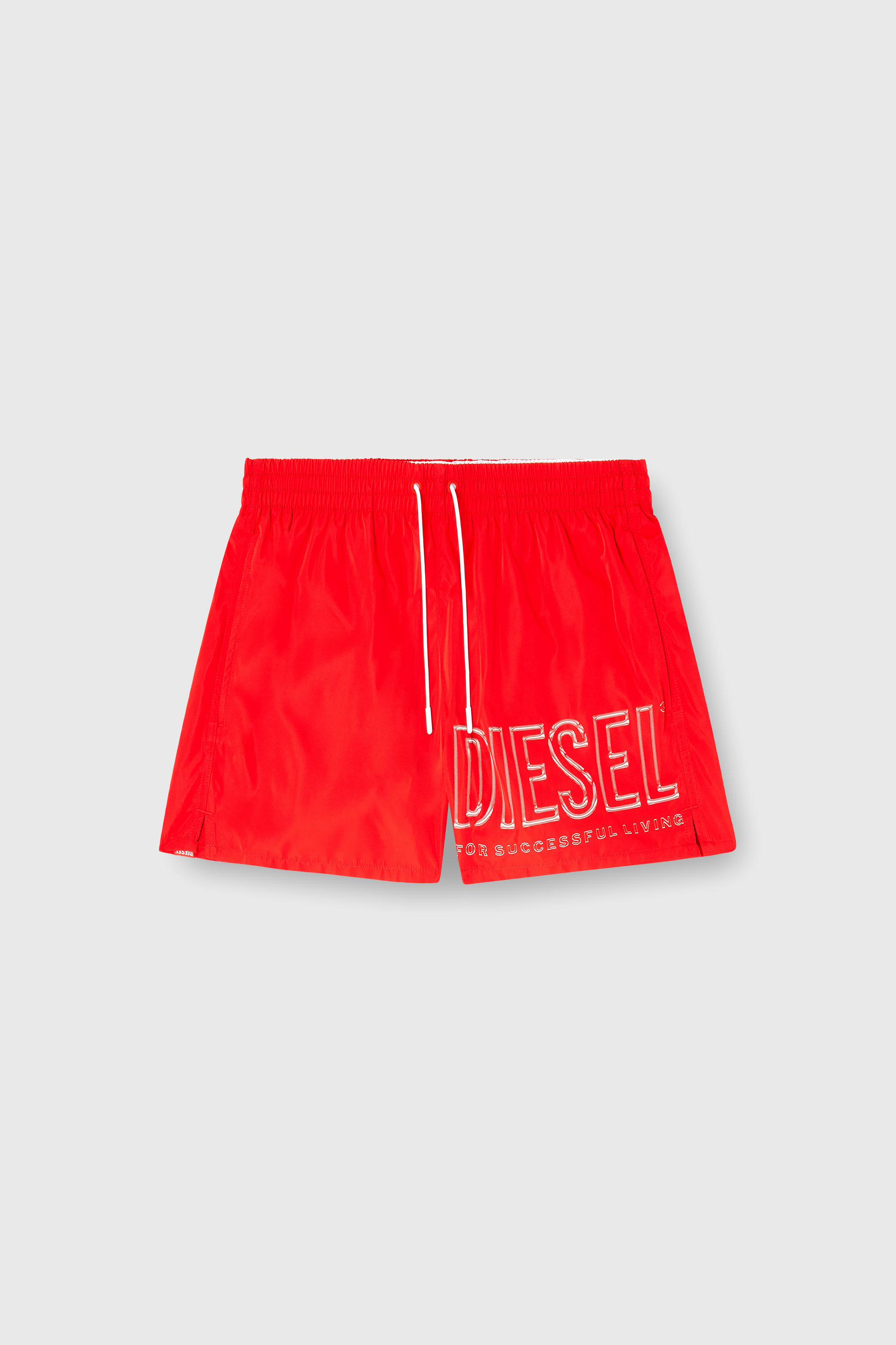Diesel - OLYMPIC-34-D-CORE, Man's Mid-length swim shorts with outline logo in Red - 4