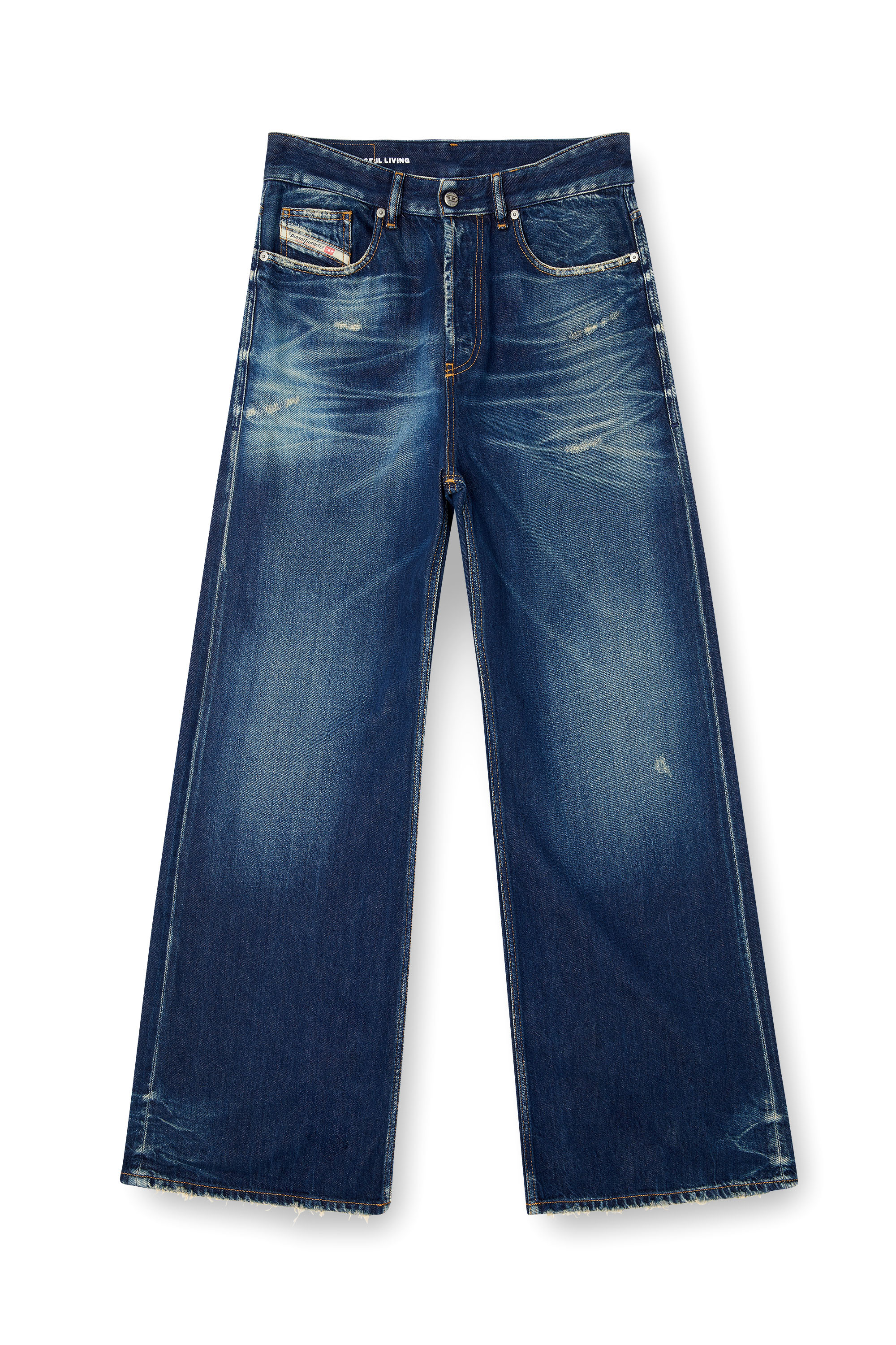 Diesel - Man's Relaxed Jeans D-Rise 09M06, Dark Blue - 2