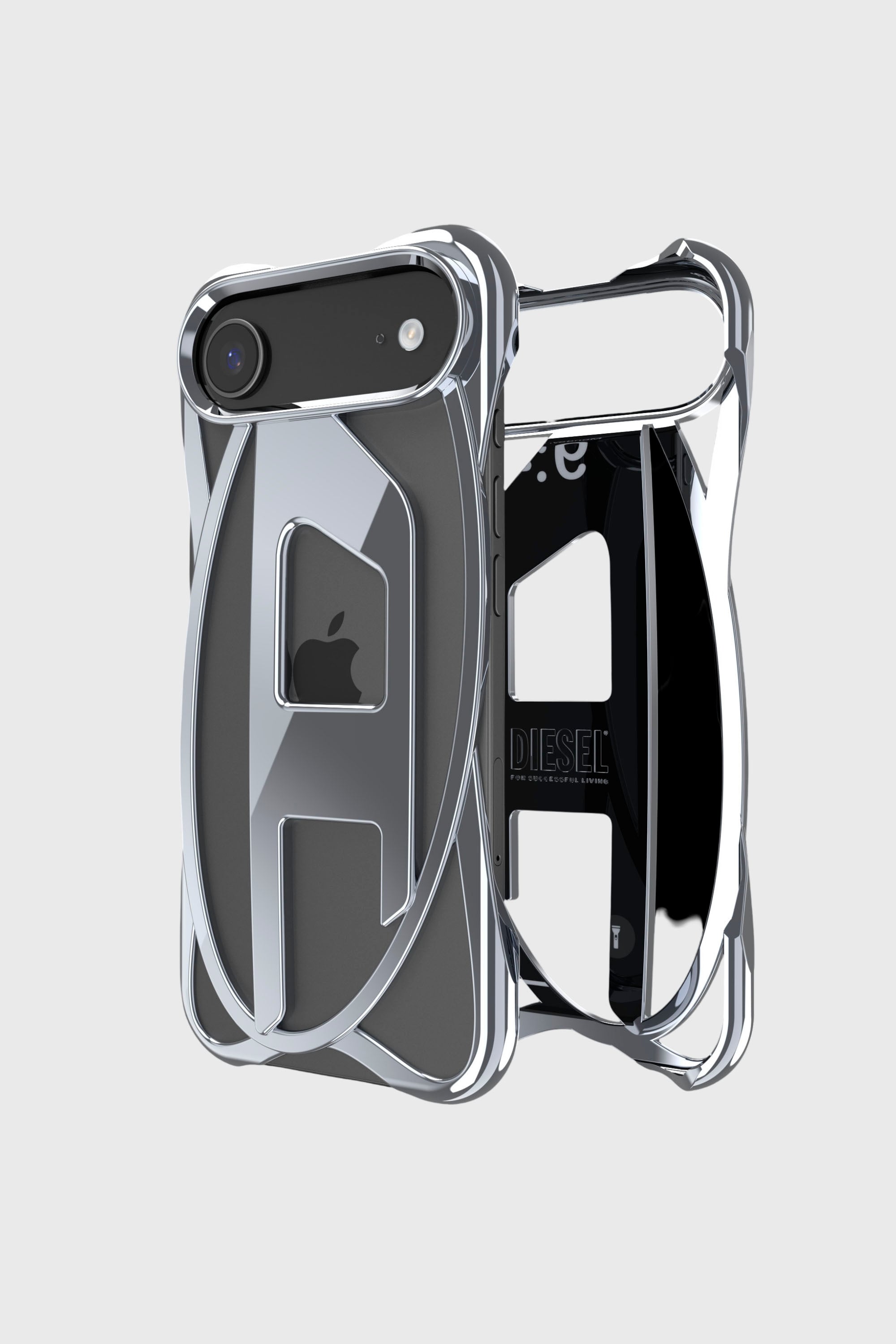 Diesel - 60444 D FRAME CASE, Unisex's Caged D glossy case for iPhone 17 Air in Dark grey - 1