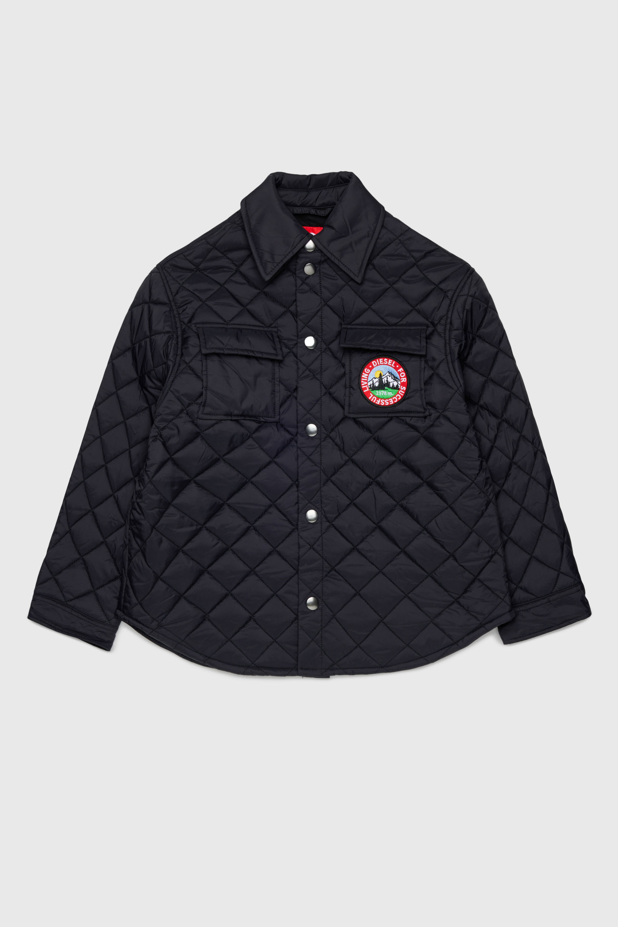 Shirt jacket in quilted nylon