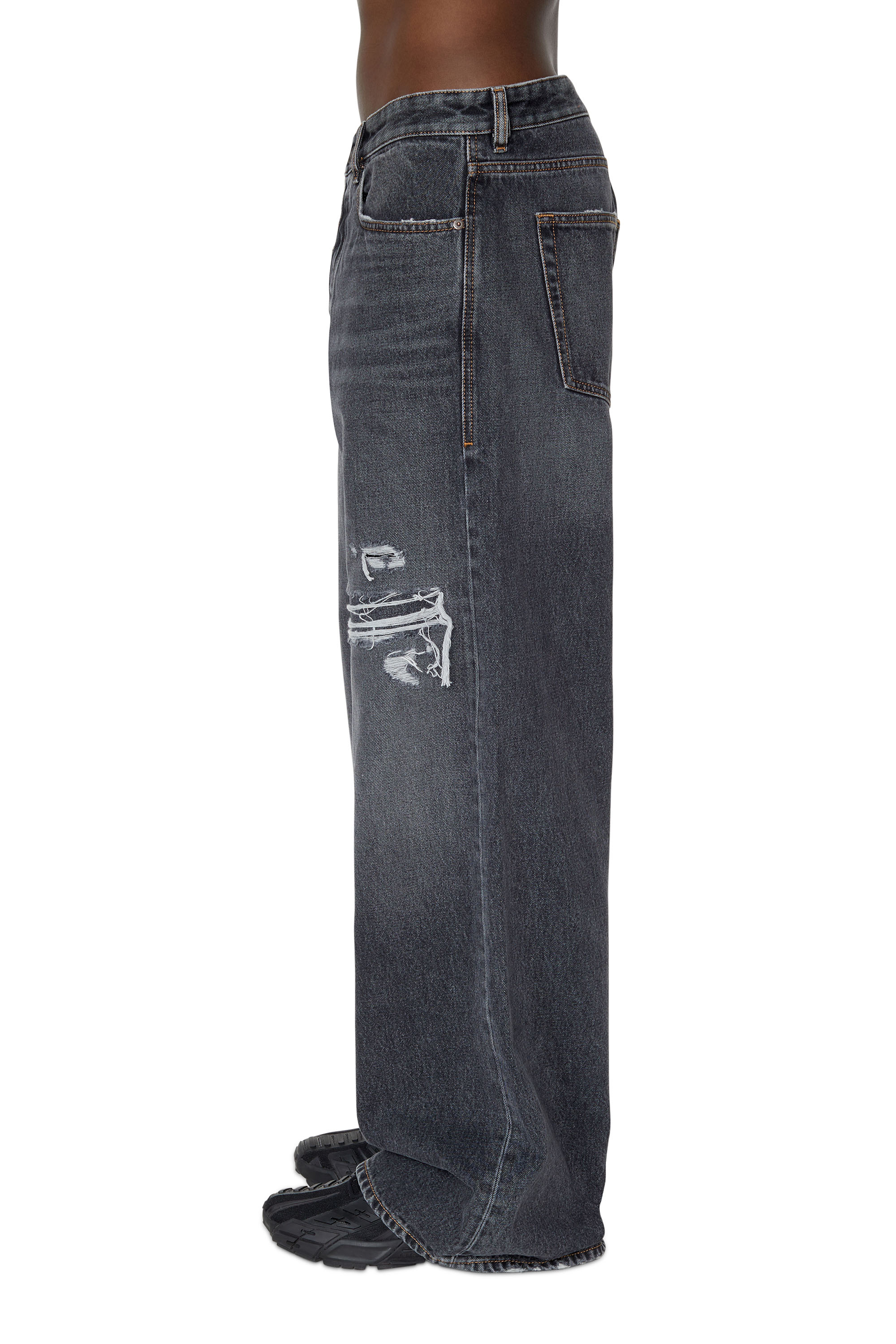 Diesel - D-Rise 007F6 Straight Jeans, Black/Dark grey - Image 4