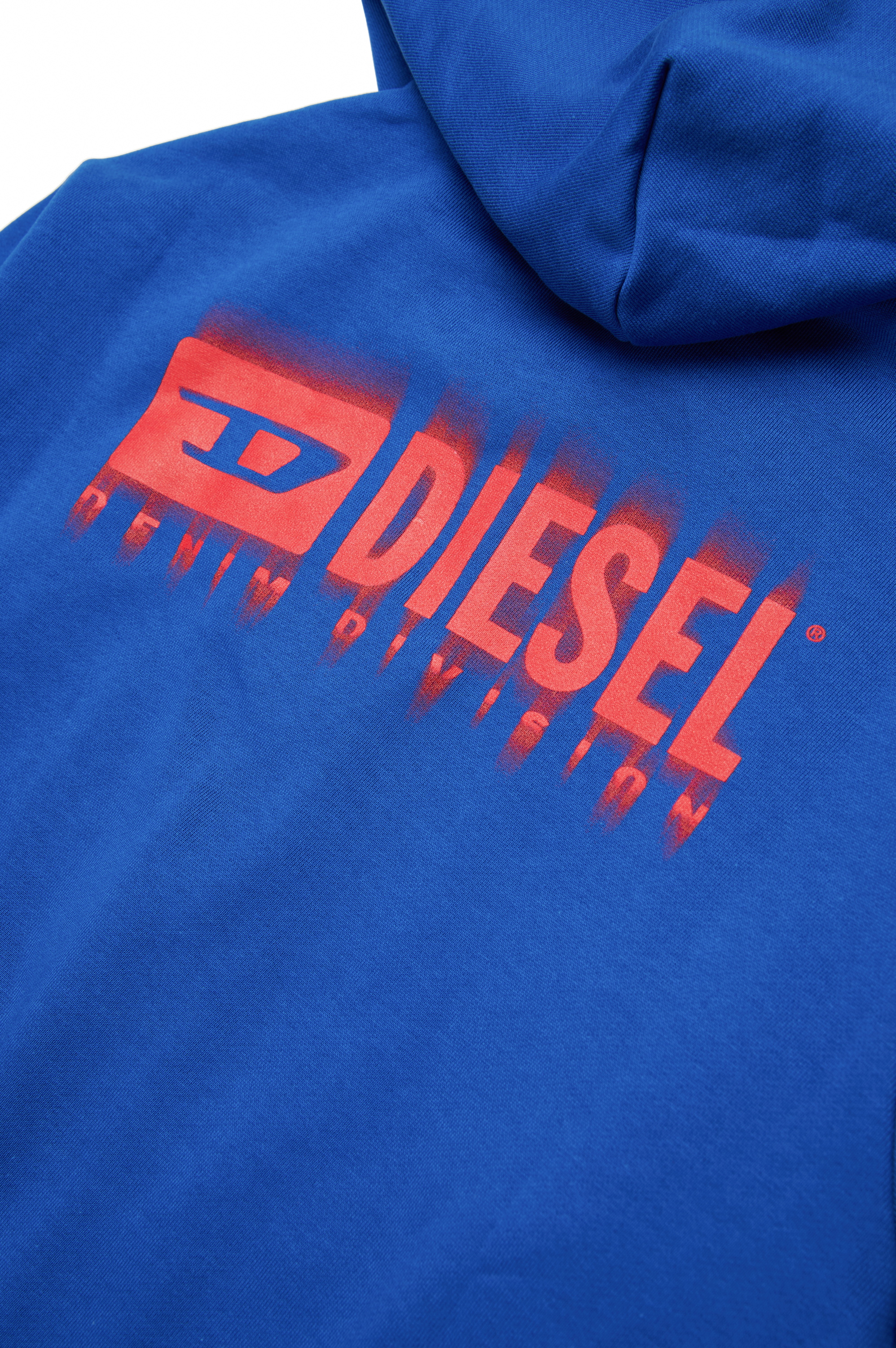 Diesel - SVOUGZIP OVER, Man Zip-up hoodie with smudged logo in Blue - Image 4