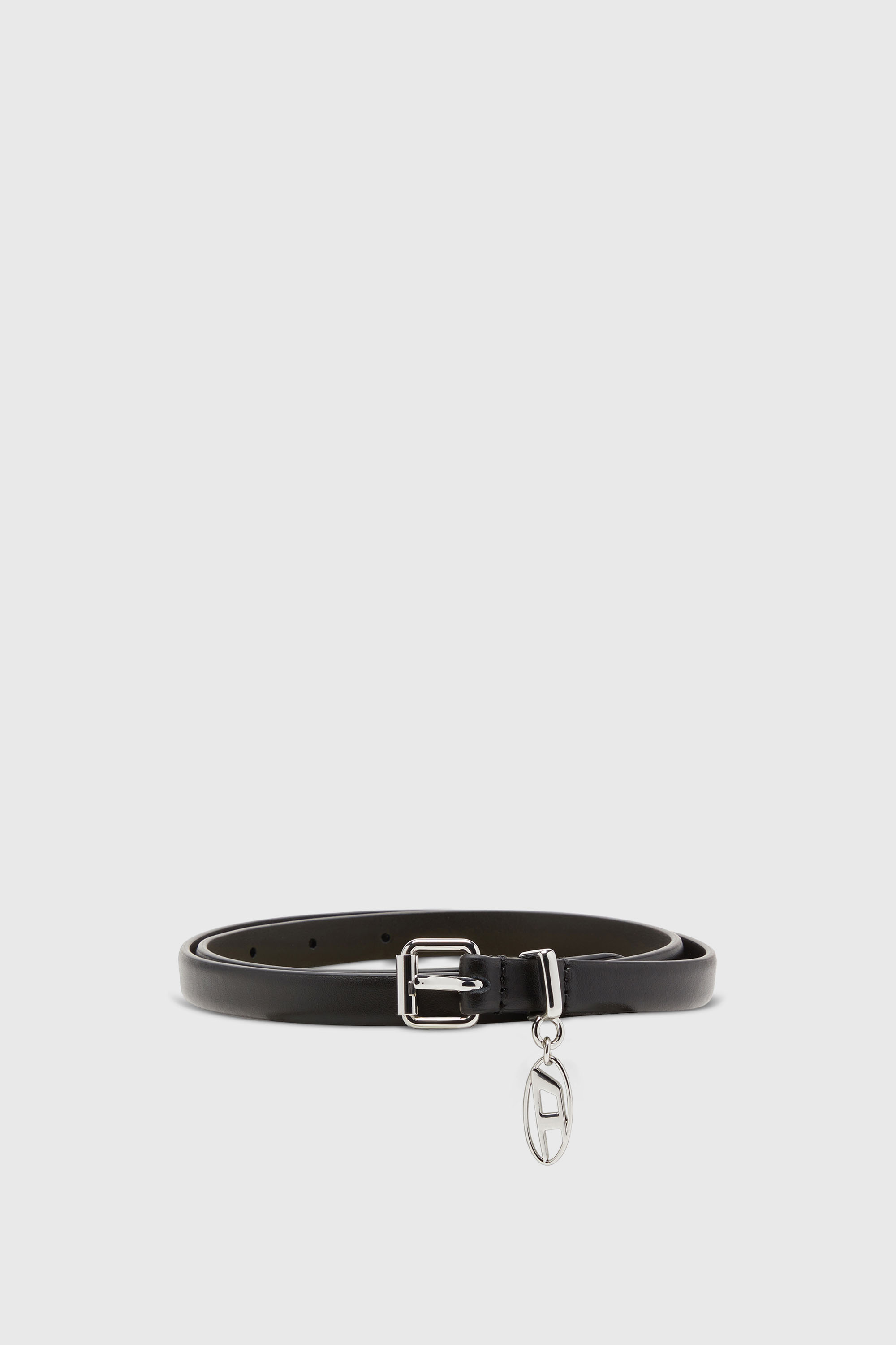 1.5 cm slimleather belt with Oval D charm