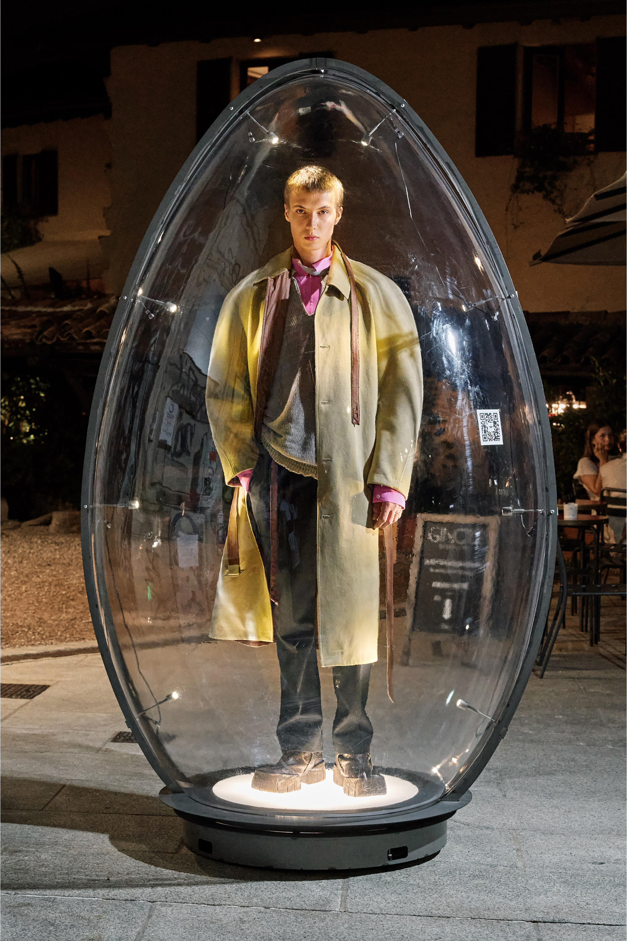 Diesel - K-DAIANERIS, Man's Distressed jumper with biker neck strap in Brown - 6