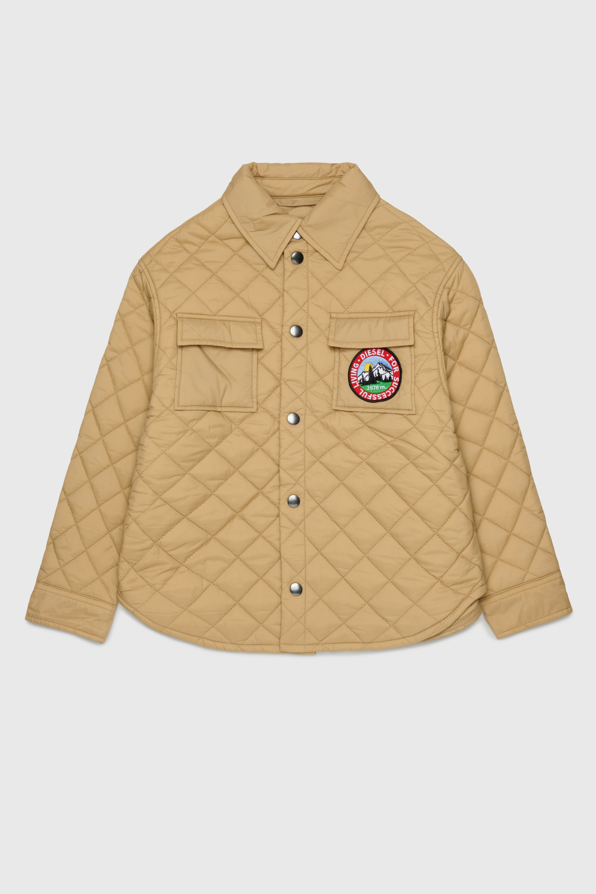 Diesel - JMONTY, Unisex's Shirt jacket in quilted nylon in Brown - 1