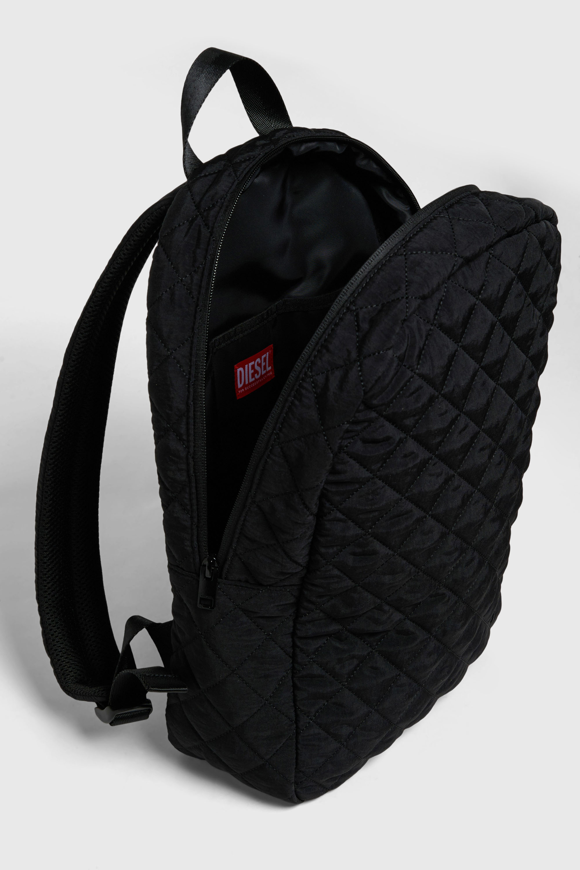 Diesel - WMENT, Unisex's WMENT - Backpack in quilted nylon in Black - 4