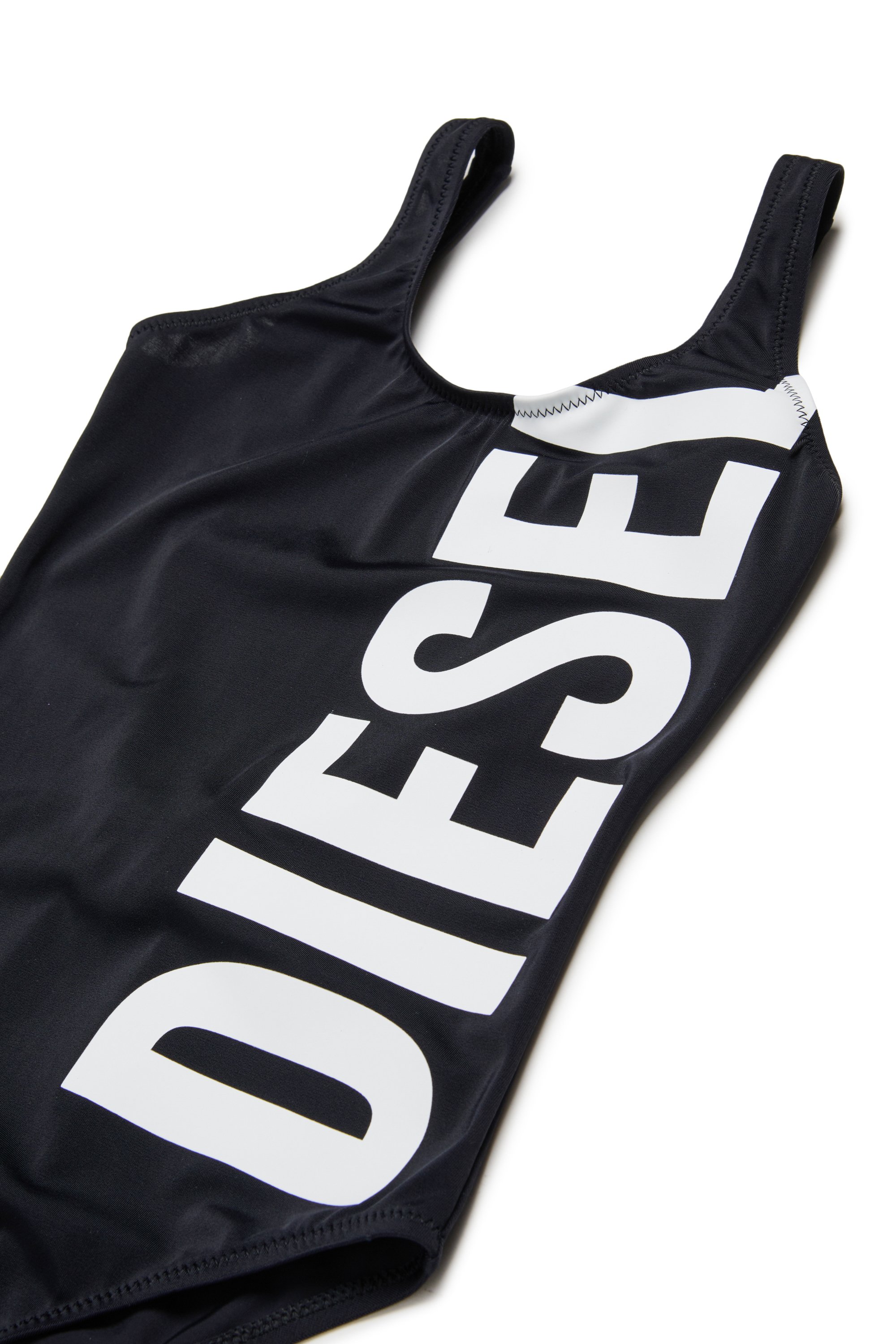 Diesel - MIDELY, Woman's Swimsuit in solid colour with maxi logo in Black - 3