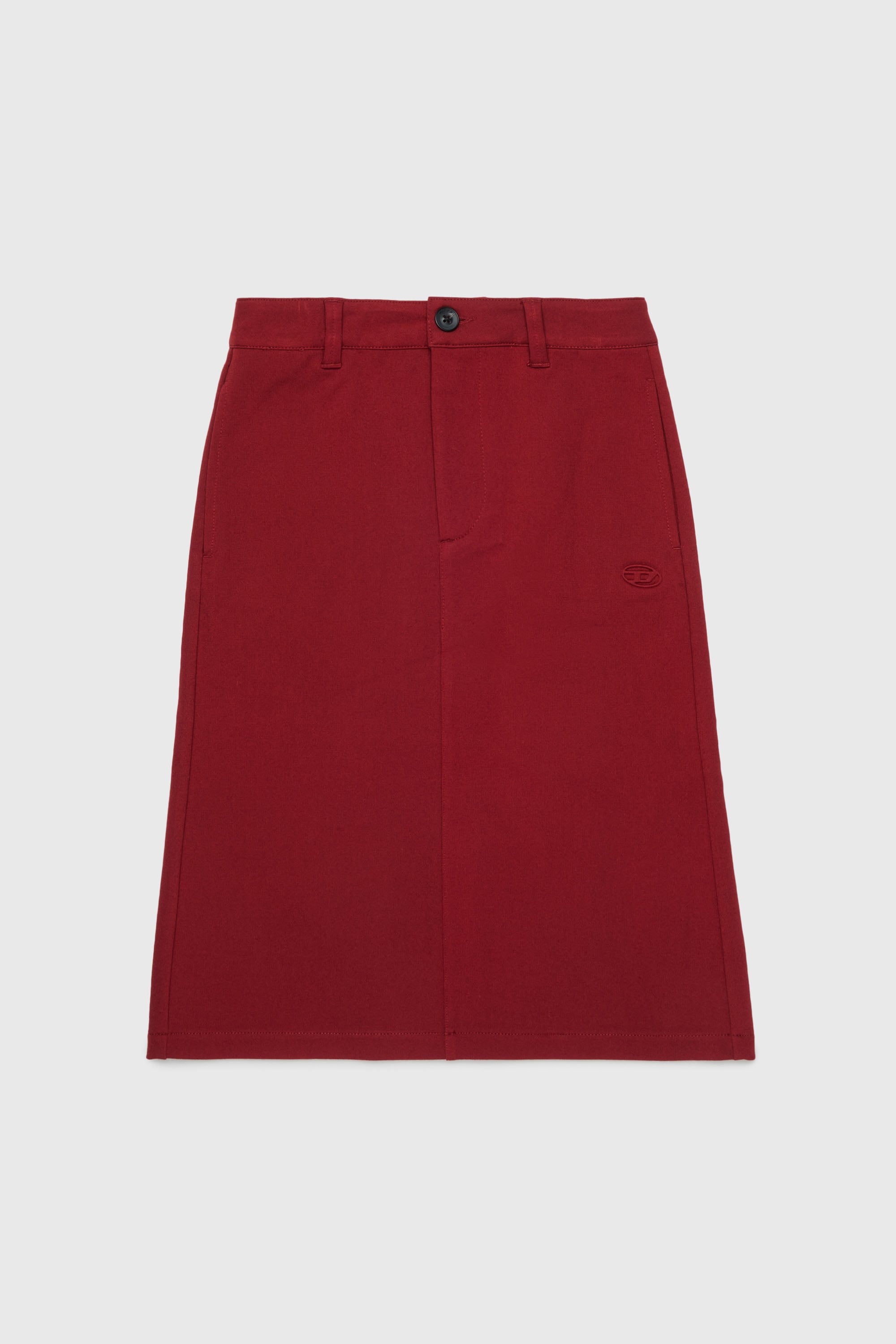 Diesel - GMILX, Woman's Skirt in stretch viscose blend in Red - 1