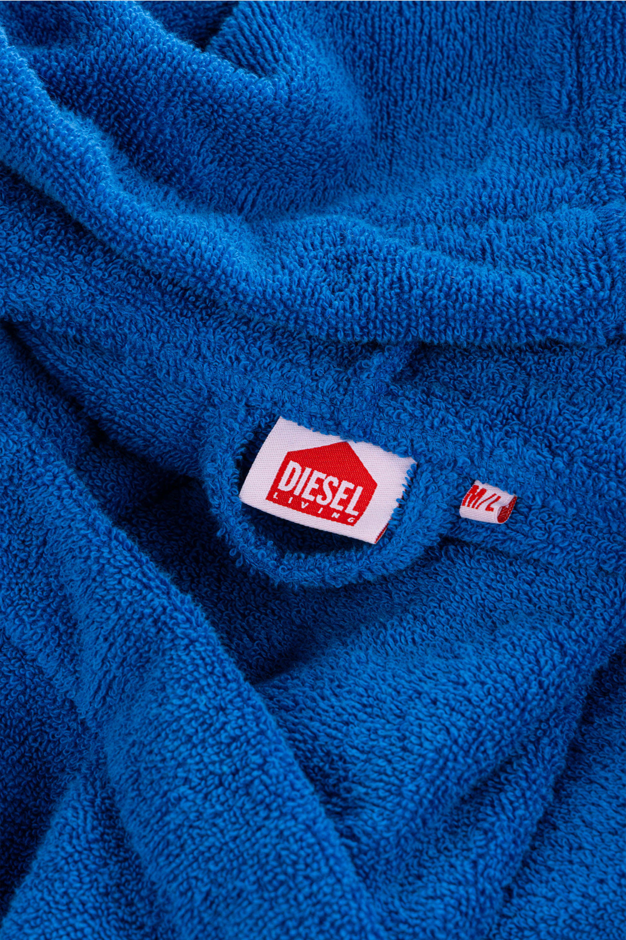 Diesel - 1015112 LOGO-COTTON BATHROBE SIZE M/L BL, Unisex's Logo-Cotton Terry Bathrobe, M/L size in Blue - 3