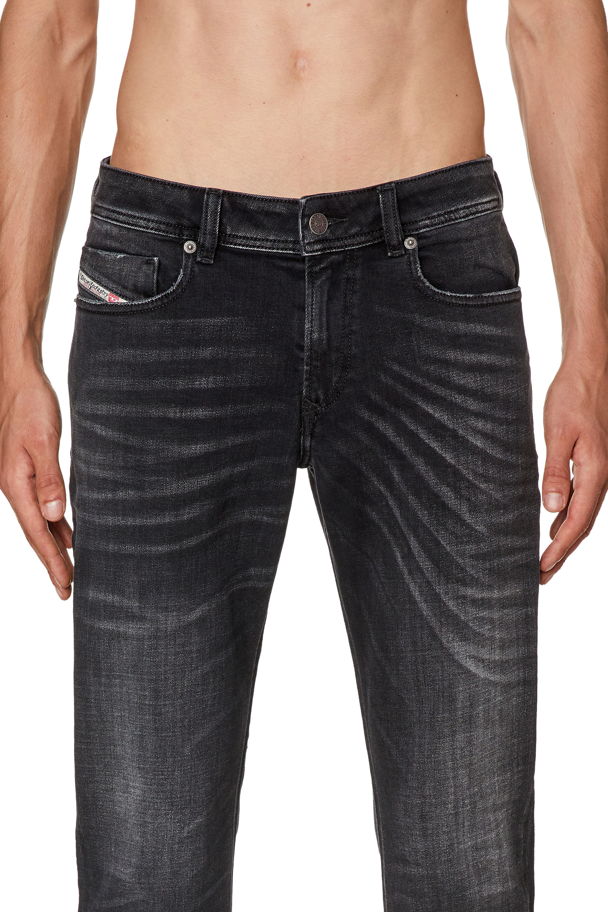 Diesel - Skinny Jeans 1979 Sleenker 09G54, Black/Dark grey - Image 4