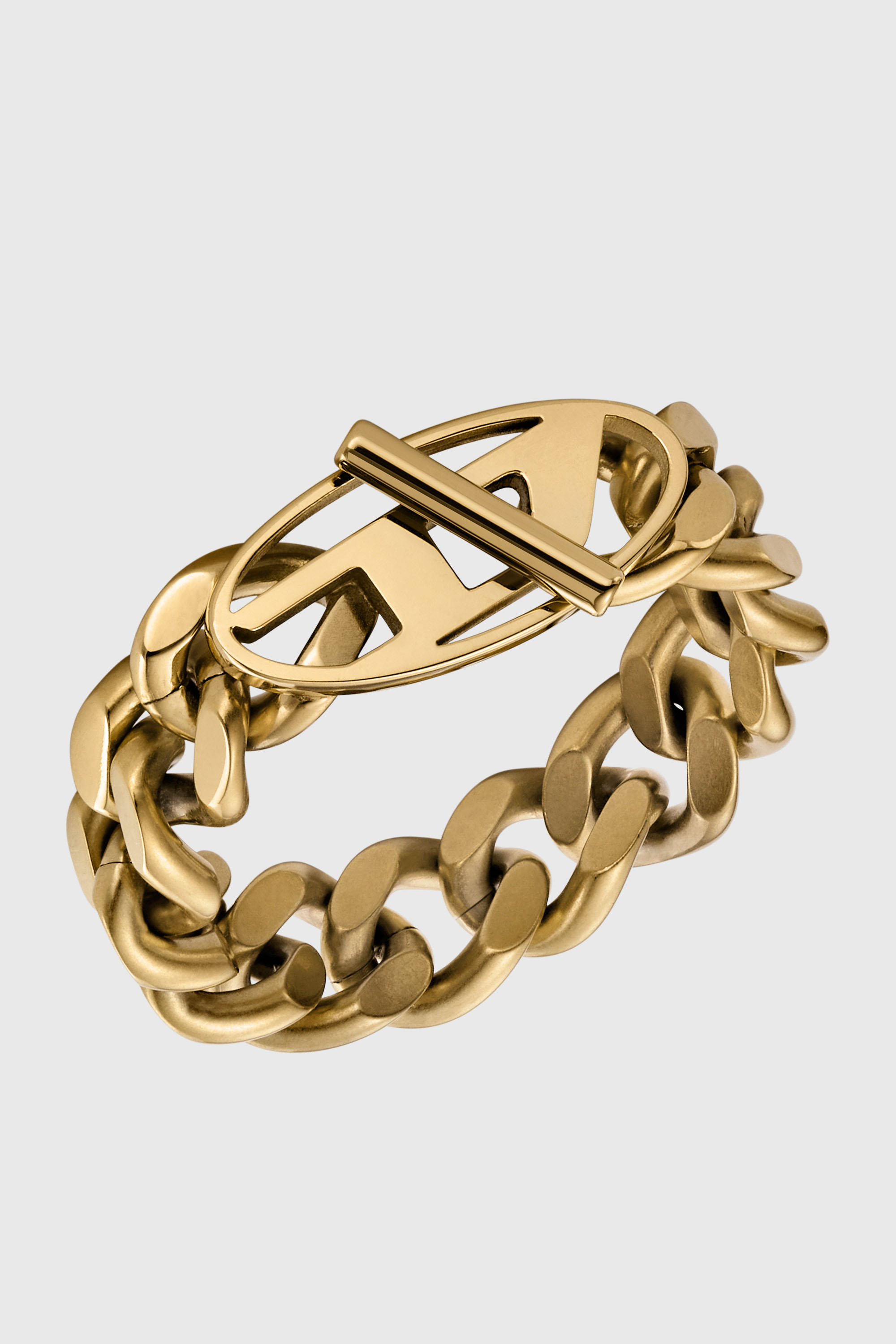 Gold-Tone Stainless Steel Soft Chain Ring