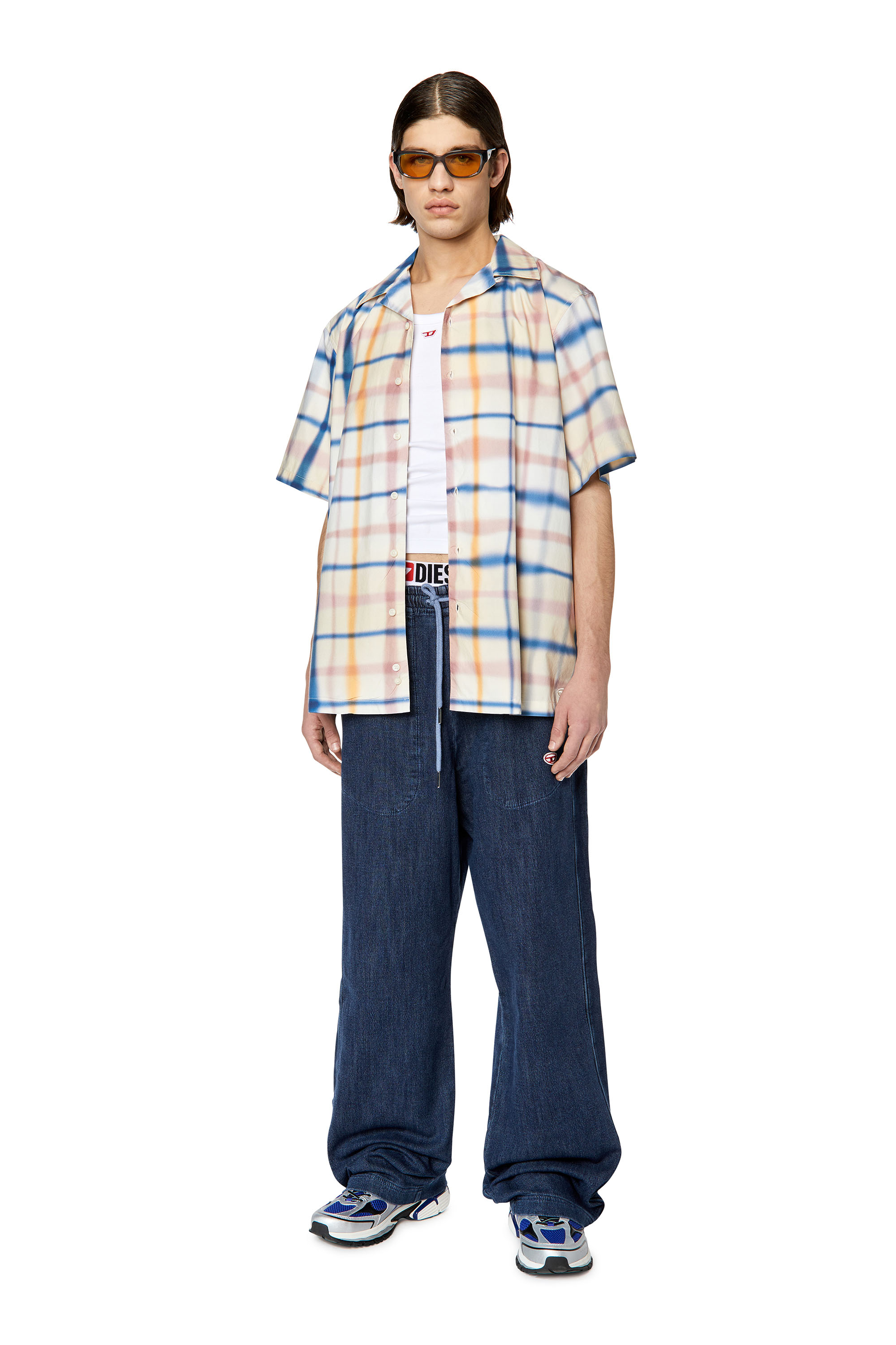 Diesel - S-FRANK-CHECK, Blue/White - Image 4