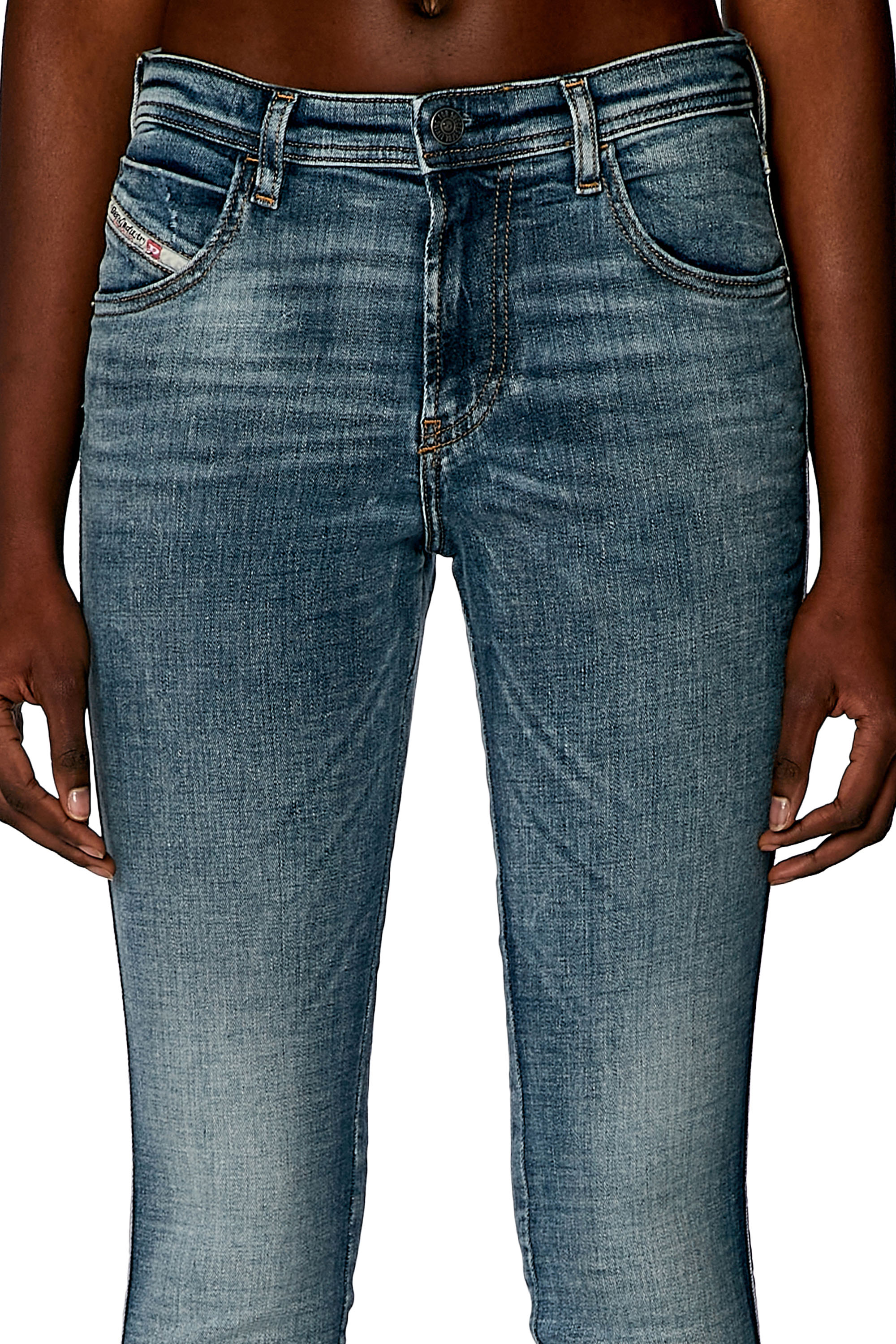 Diesel - Skinny Jeans 2015 Babhila 0PFAW, Medium blue - Image 4